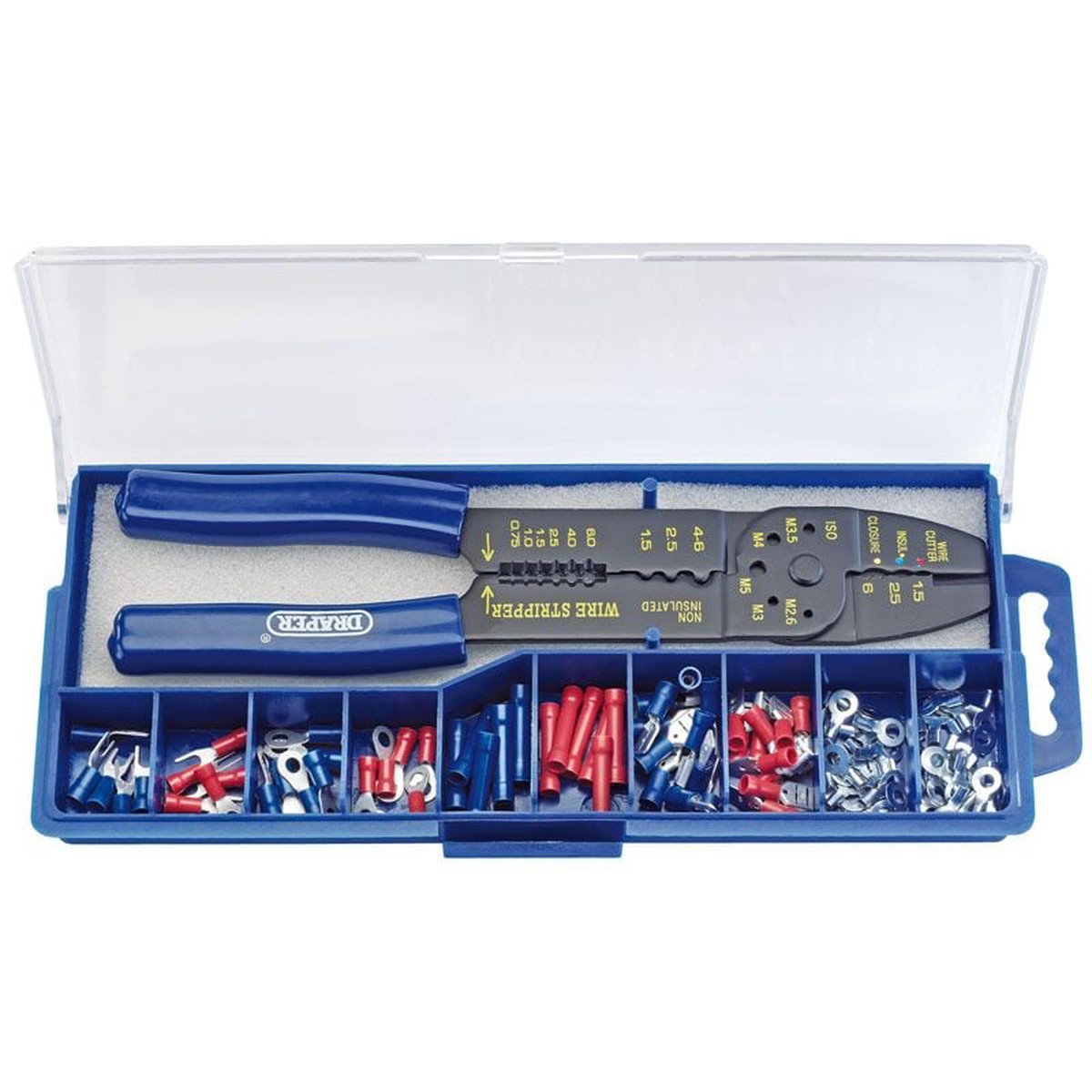 Draper CT-K 5 Way Crimping Tool & Terminal Kit, 240mm – (13658)