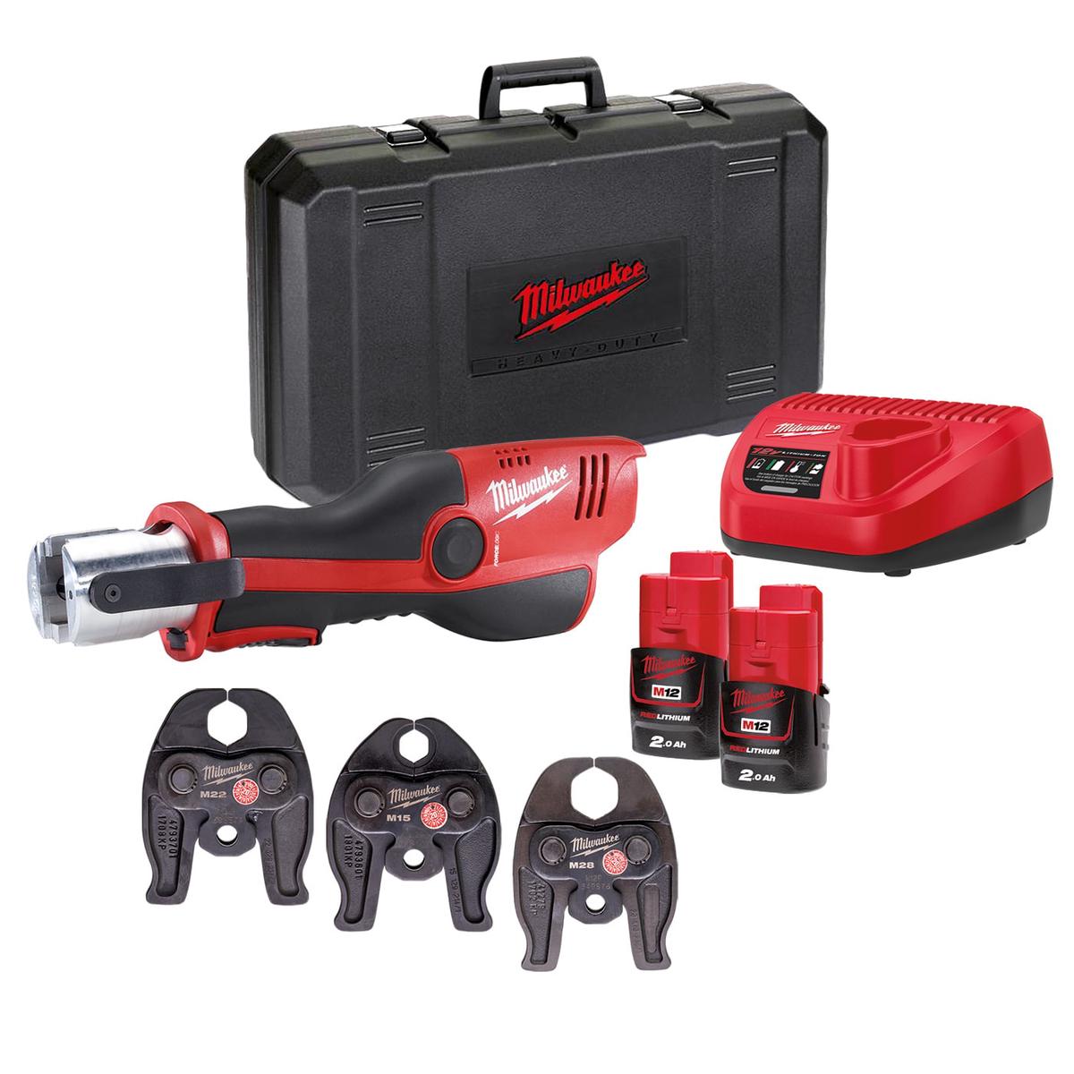 MILWAUKEE M12HPT-202C SUB Compact Force Logic Hydraulic Press Tool (M SET)