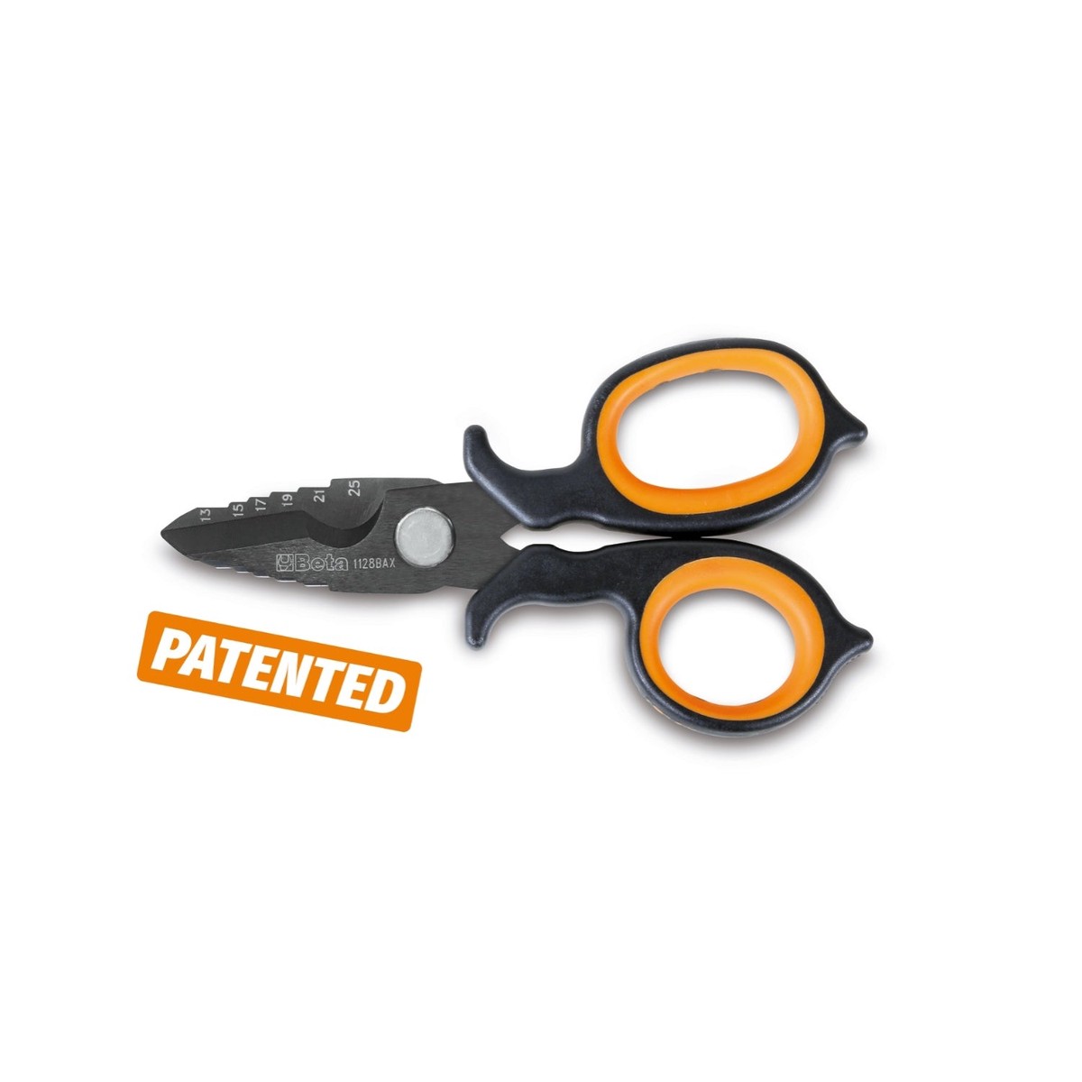 Beta Double-Acting Electricians Scissors With Milling Profile In Dlc-Coated Stainless Steel - 1128BAX