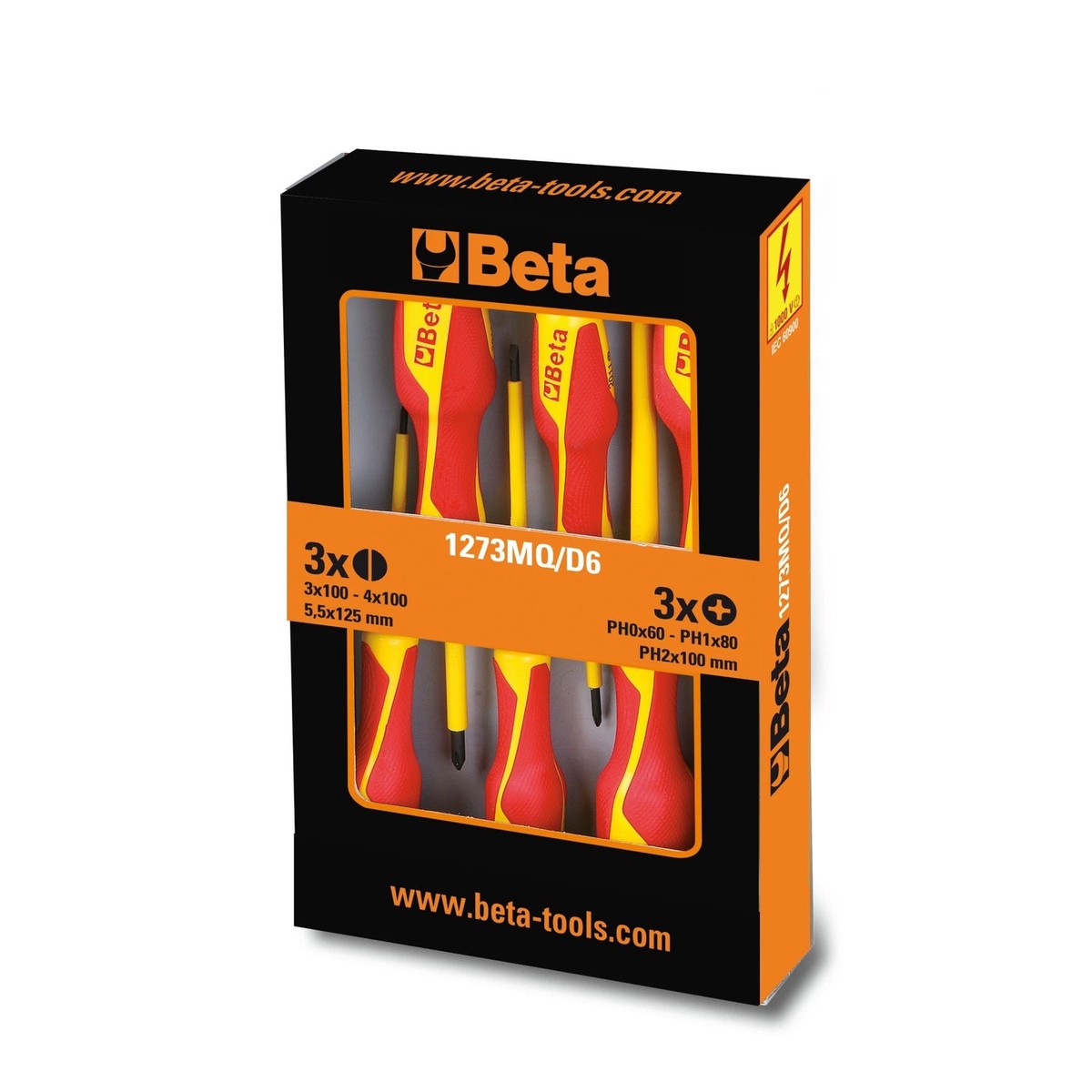 Beta set of 6 screwdrivers (items 1274MQ, 1272MQ) – 1273MQ/D6