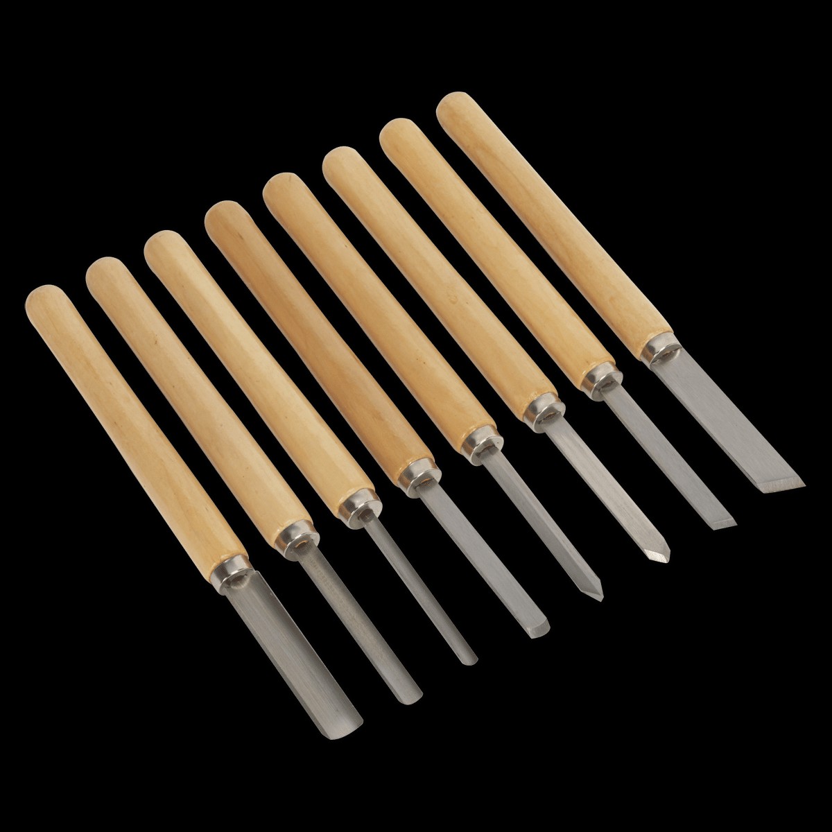 Sealey AK608 8pc Wood Turning Chisel Set