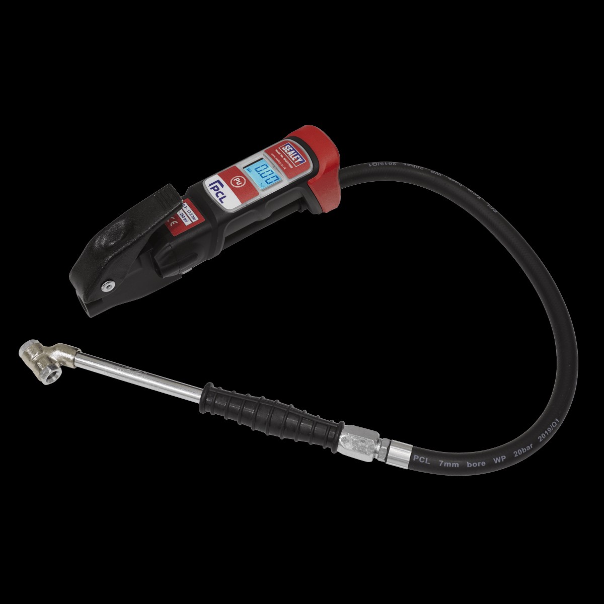 Sealey SA3796B Premier Anodised Digital Tyre Inflator with Twin Push-On Connector