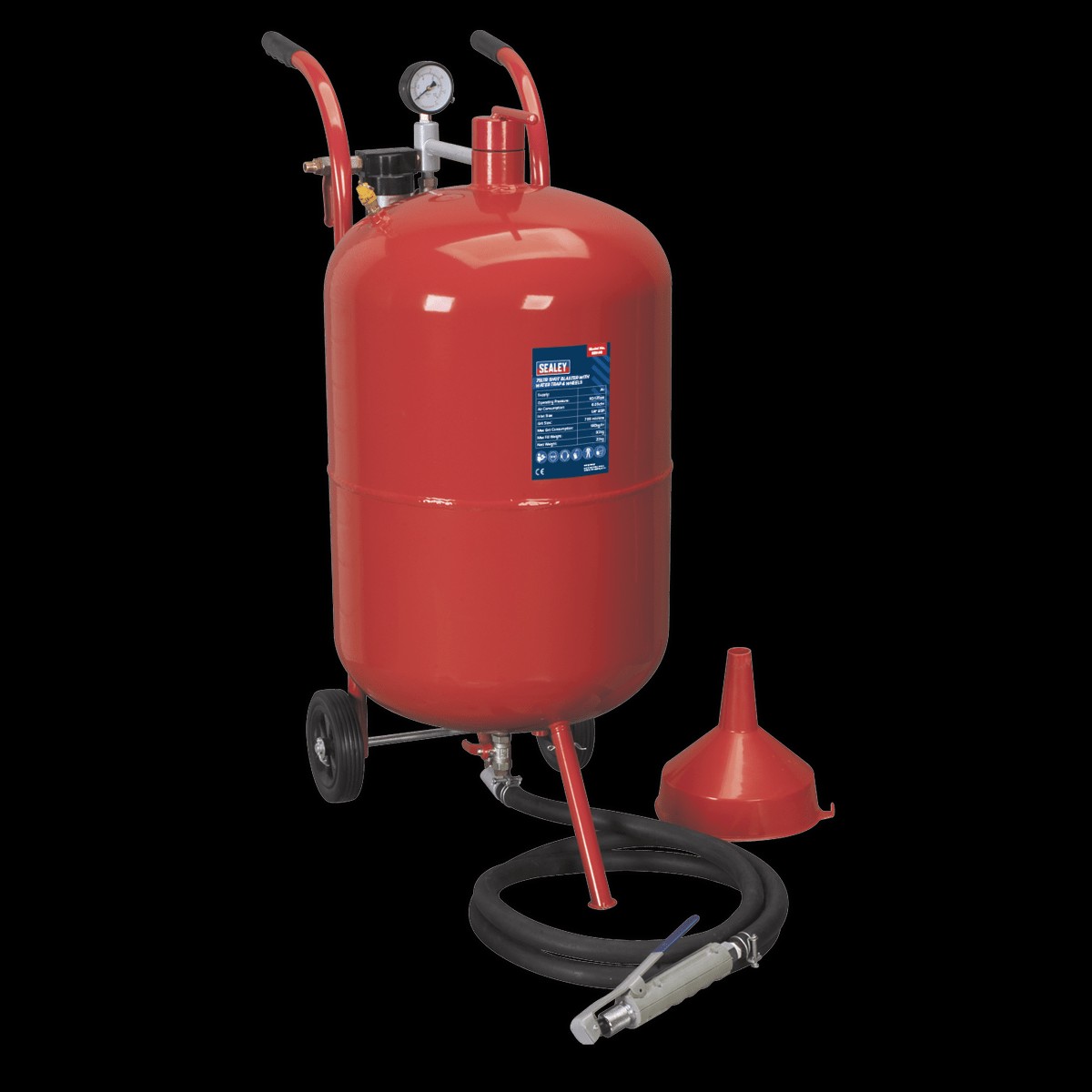 Sealey SB998 75L Shot Blaster with Water Trap & Wheels