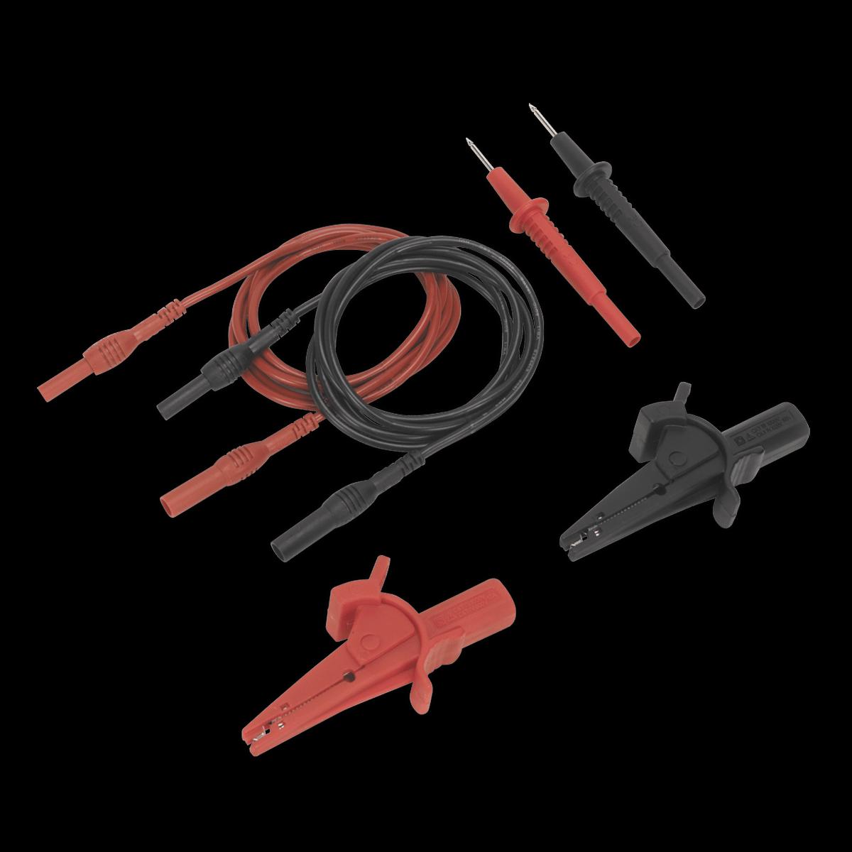 Sealey TATL Automotive Test Lead Crocodile Clip Set 6pc