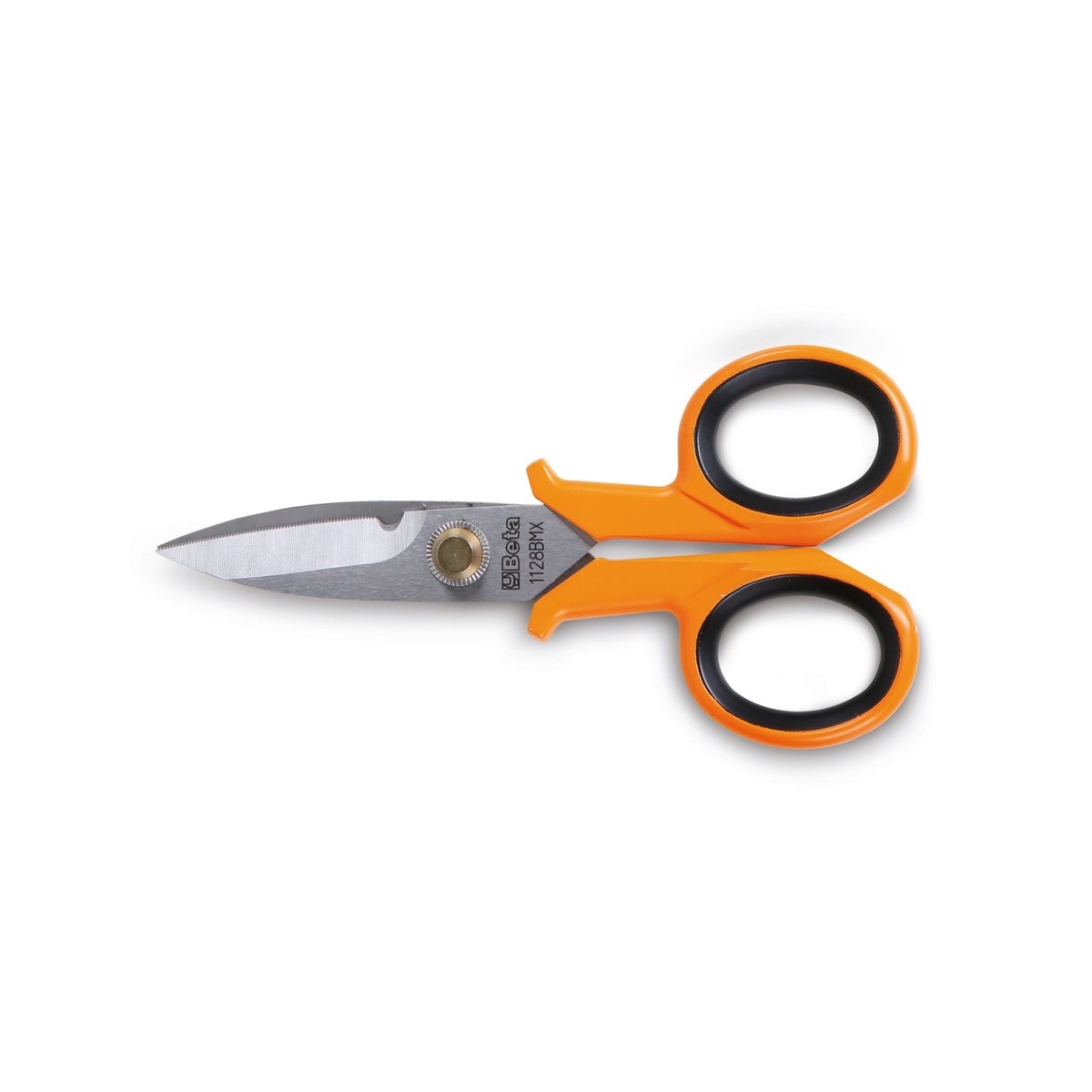 Beta Electricians Scissors With Straight Stainless Steel Blades And Microteeth - 1128BMX