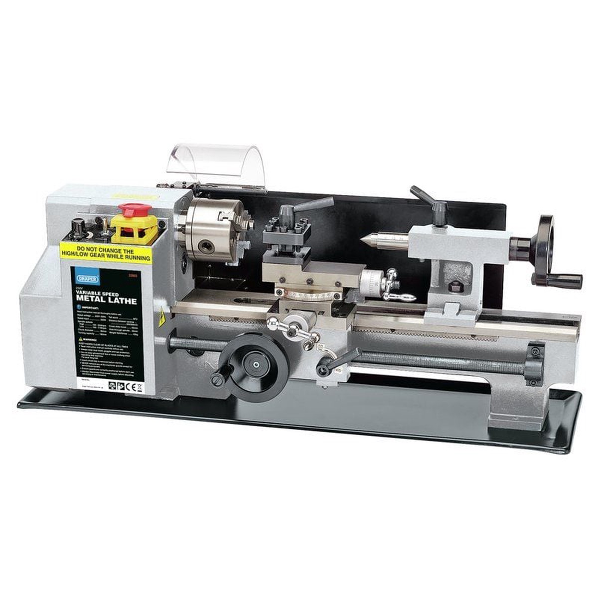 Draper LATHE-300 Variable Speed Metal Work Lathe 250W – (33893)