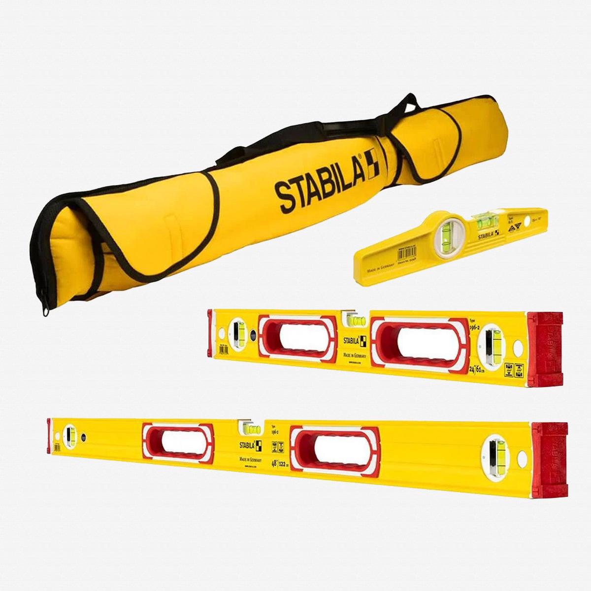 Stabila Type 196 Classic 3 Level Set with Case