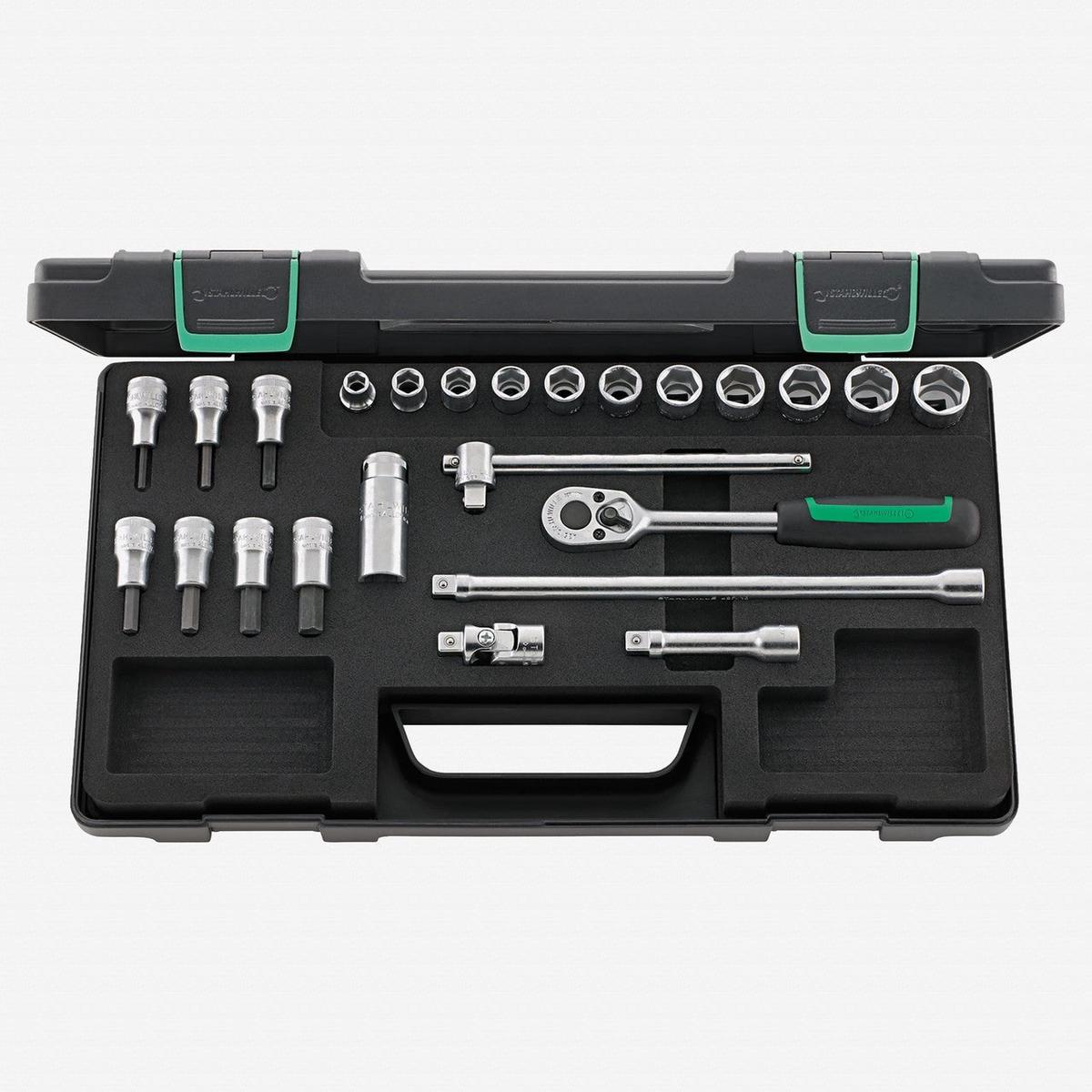 Stahlwille 45649195 Socket Set 38 Drive Metric 8-19mm 6-Point 24 Pieces