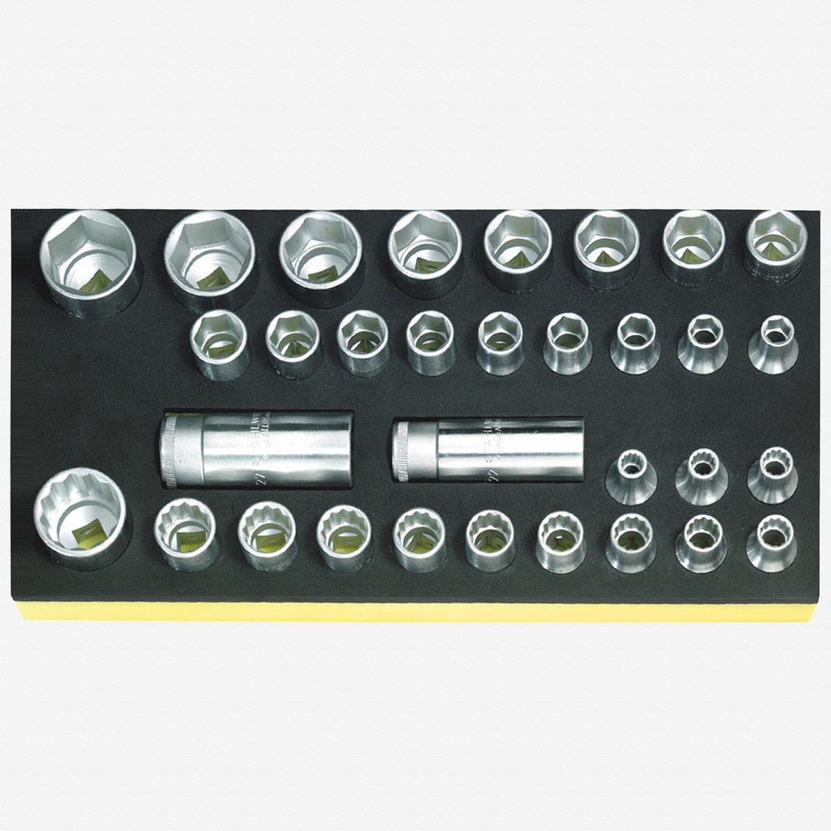 Stahlwille TCS 50515232 12 Metric Sockets in TCS Inlay 32 Pieces