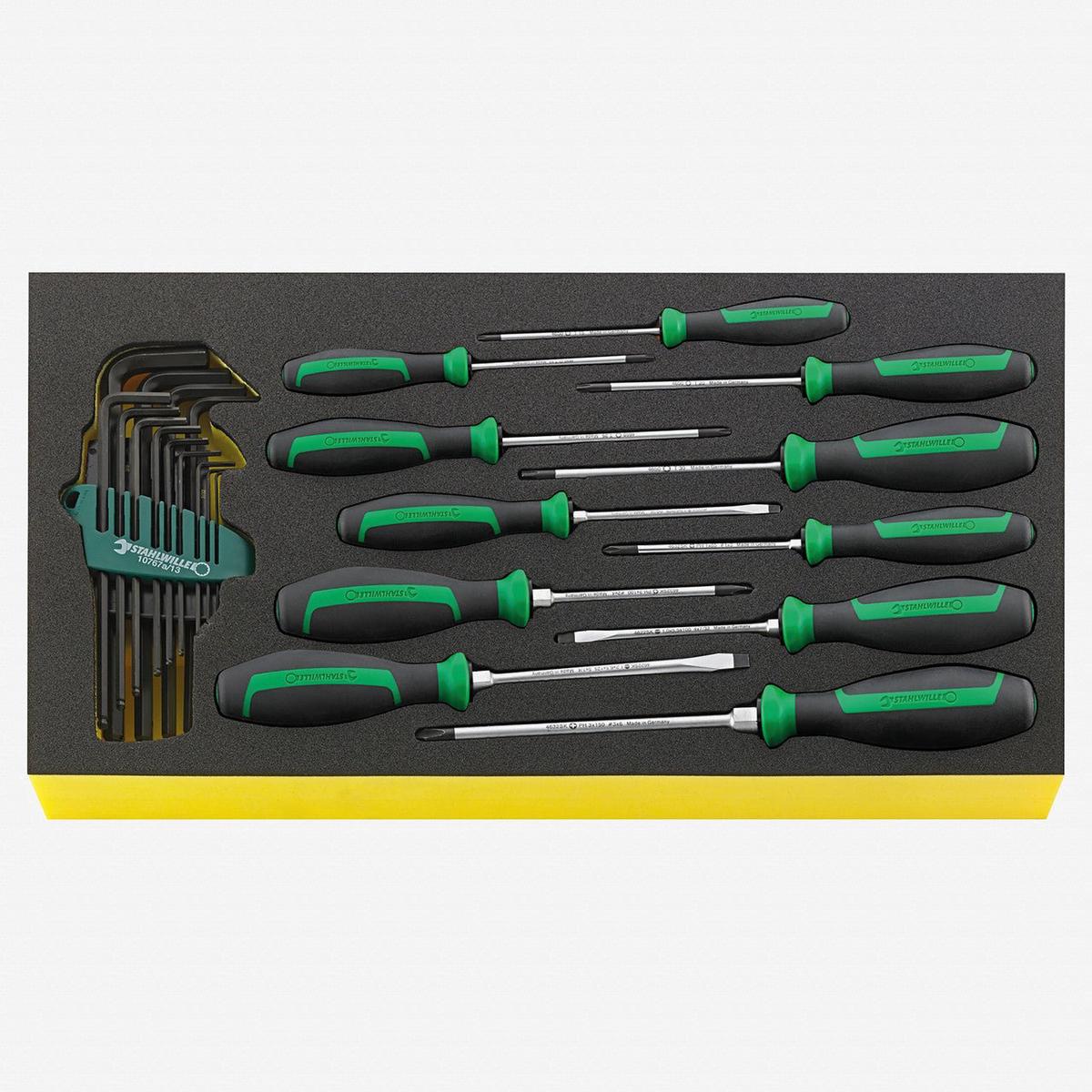 Stahlwille TCS WT 4622-4650-1 DRALL Screwdriver and L-keys Set in TCS Inlay 24 Pieces