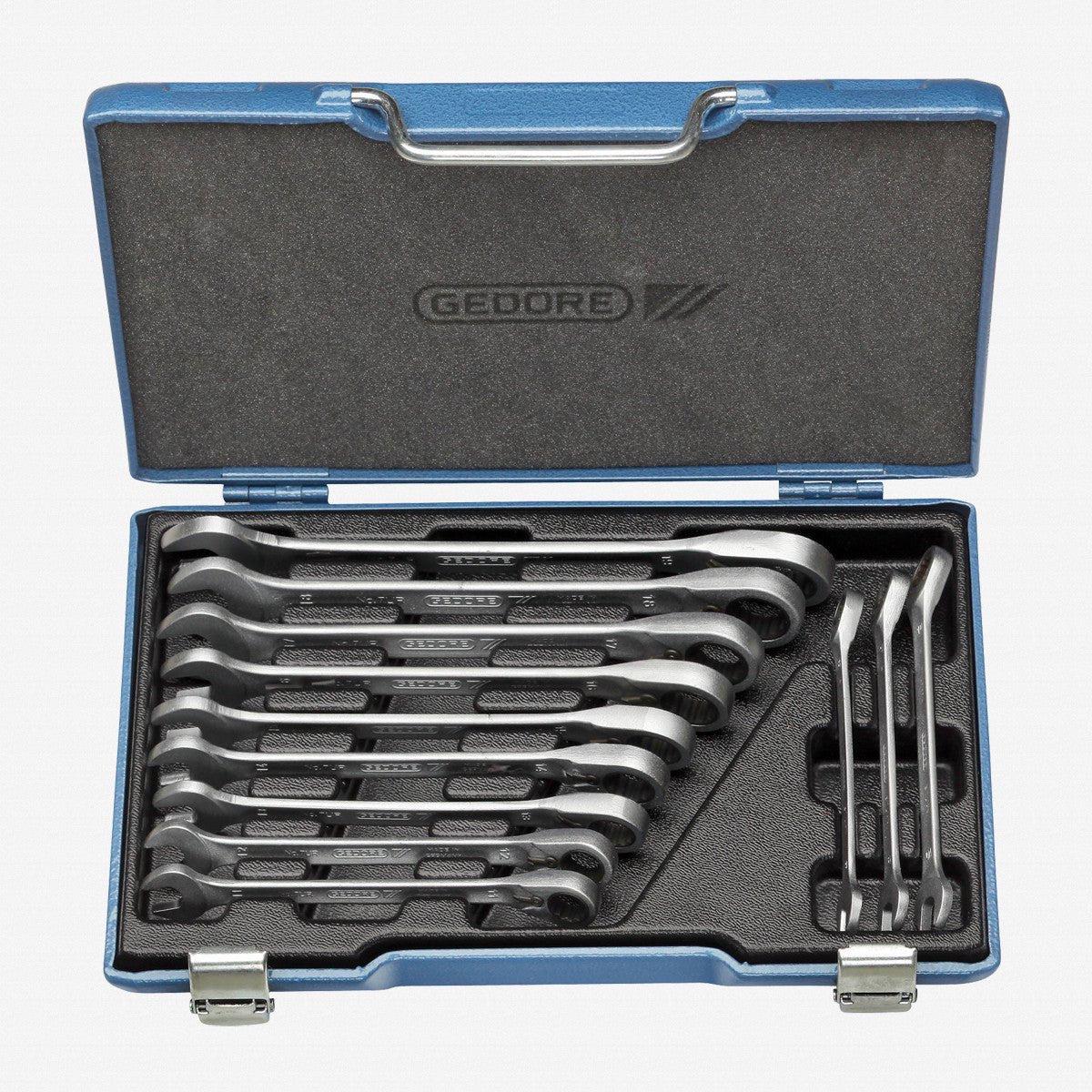 Gedore 7 UR-012 Combination ratchet spanner set reversible 12 pcs 8-19 mm