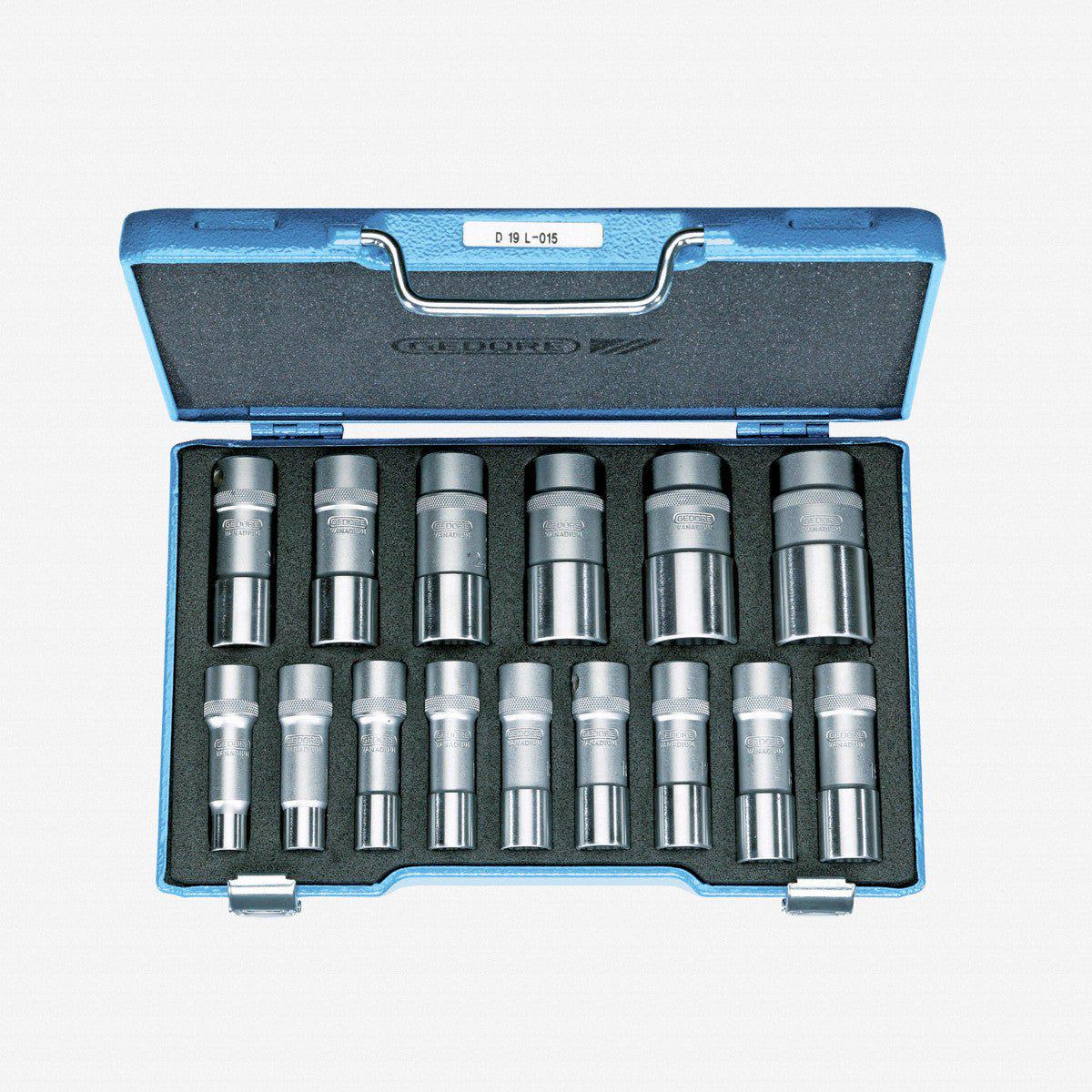 Gedore D 19 L-015 Socket set 12 15 pcs UD 10-32 mm