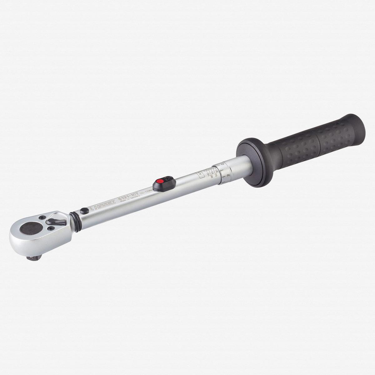 Hazet 6121-1CT Torque Wrench 12 Drive 20-120 Nm with HiPer Reversible Ratchet