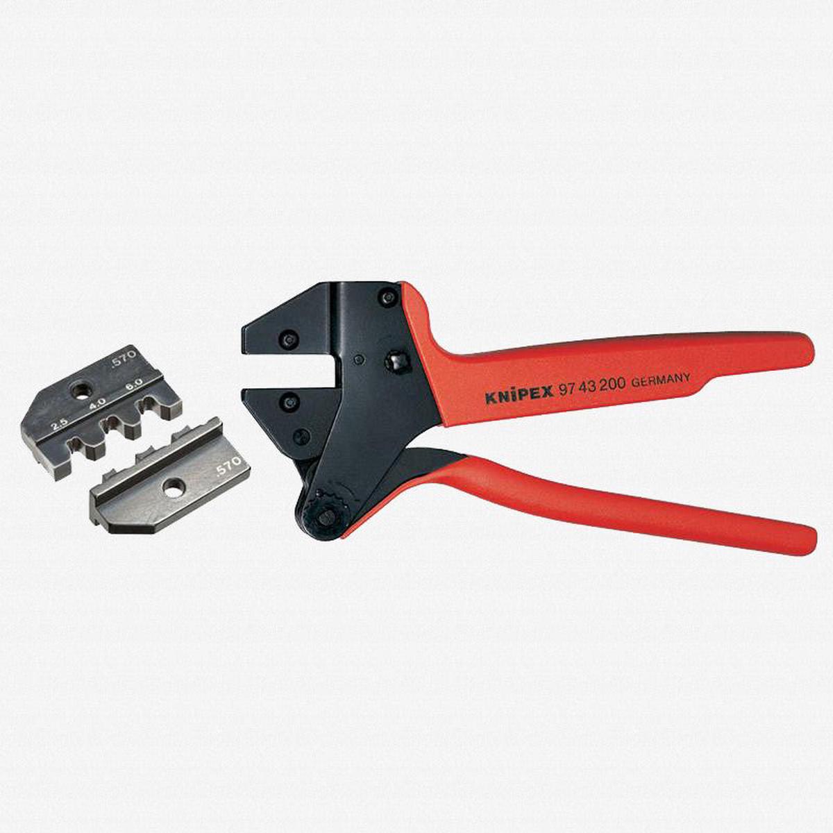 Knipex Crimp System Pliers and Crimping Die – solar cable connectors MC4 (Multi-Contact) w Case