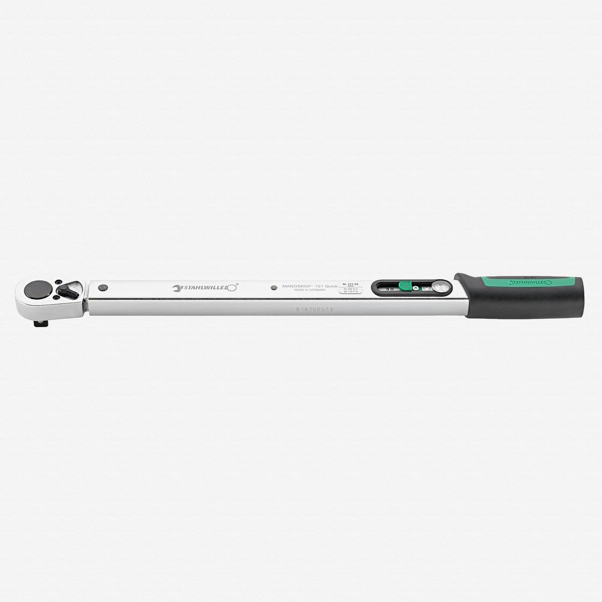Stahlwille 721 Quick Standard MANOSKOP Torque Wrench Size 20 12 Drive 40-200 Nm