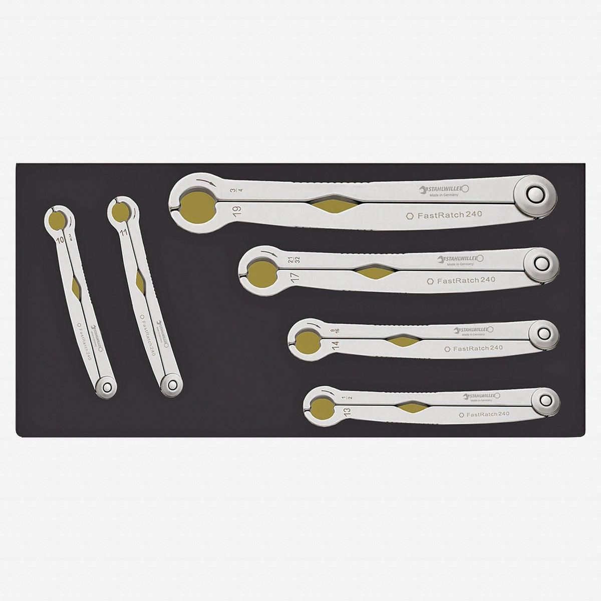 Stahlwille TCS 2406 FastRatch Ratcheting Wrenches in TCS Inlay 6 Pieces