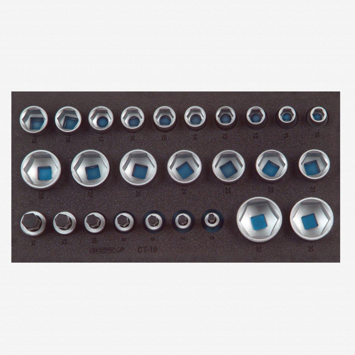 Gedore 1500 CT1-19 12 Sockets in 13 CT Module 26 Pieces