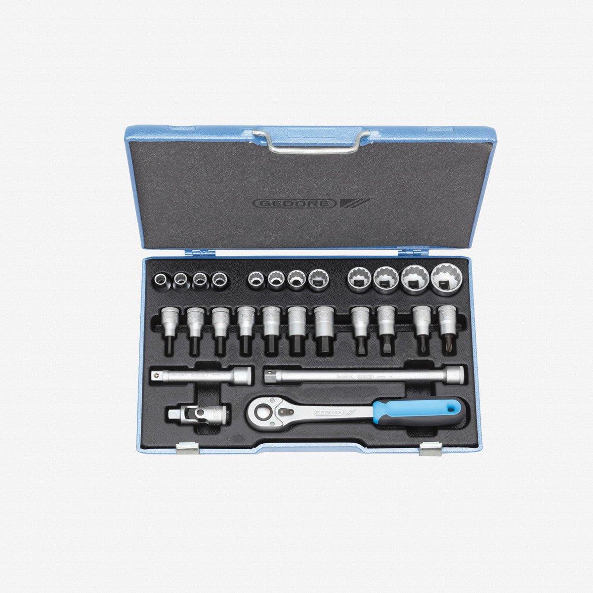 Gedore D 19 IMU-10 Socket set 12 27 pcs UD 10-30 mm