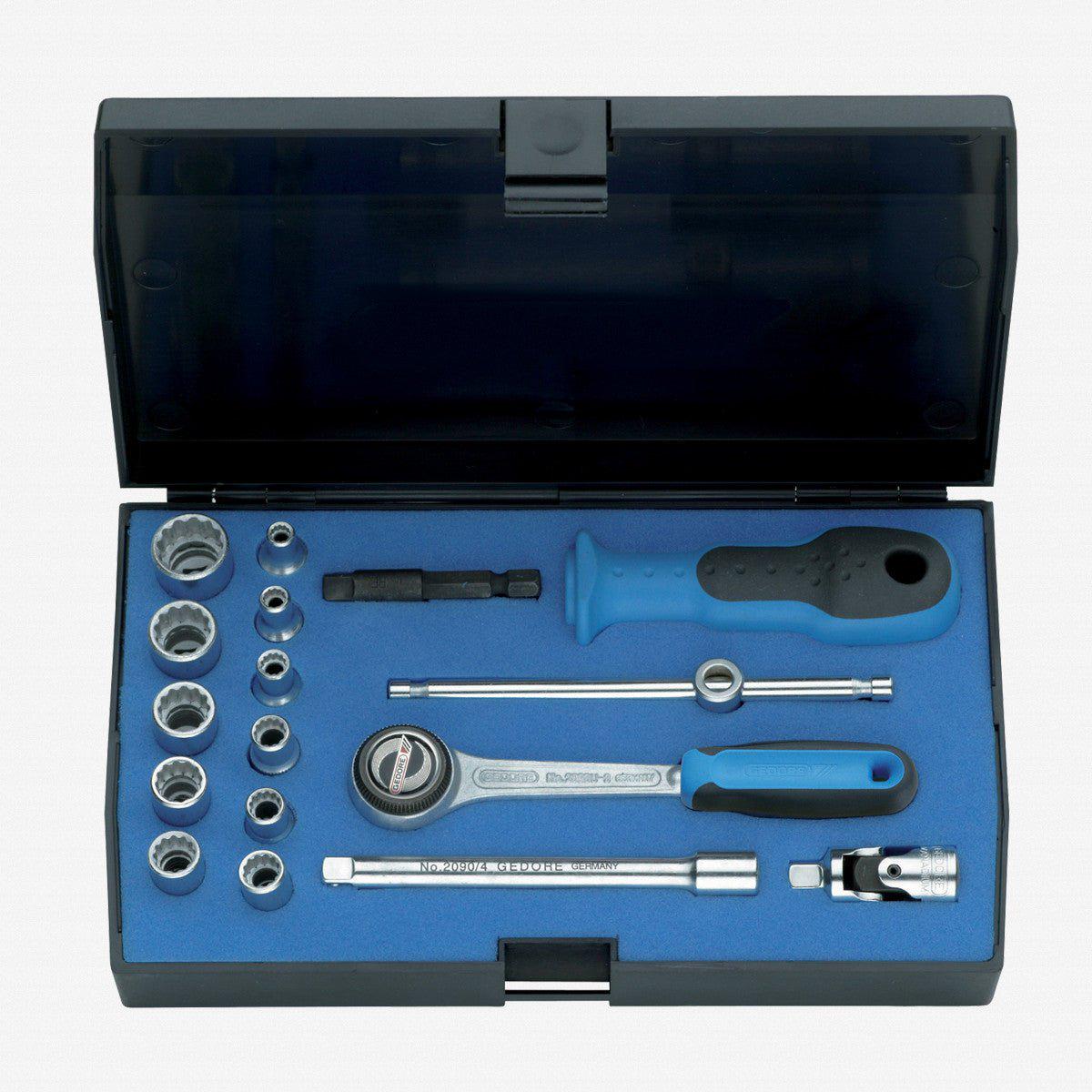 Gedore D 20 EMU-3 Socket set 14 17 pcs UD 4-13 mm