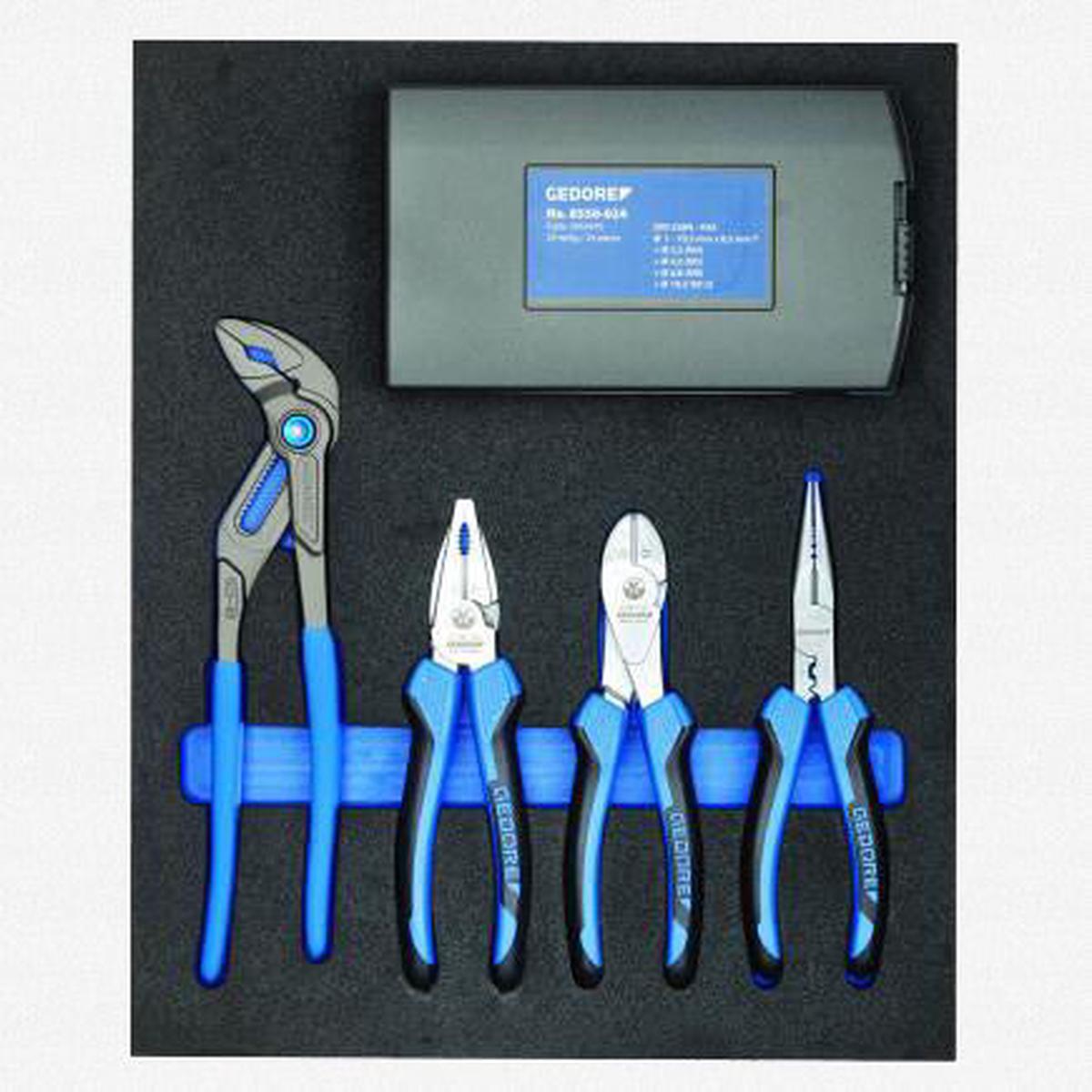 Gedore TS CT2-142 Pliers and Metric Drill Bit Assortment in Foam CT Module 5 Pieces