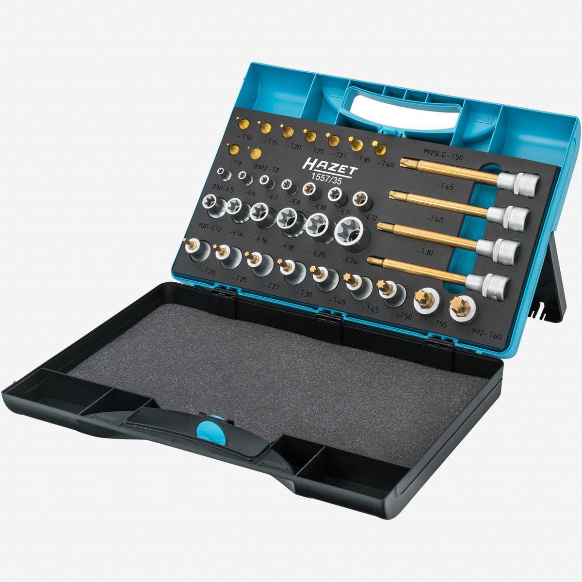 Hazet 155735 TORX 14 and 12 Drive Socket Set 35 Pieces
