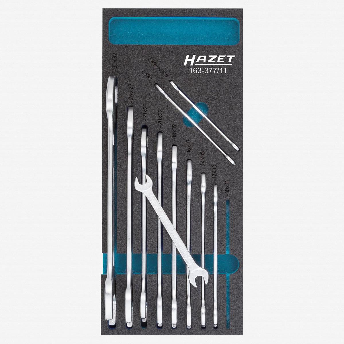 Hazet 163-37711 Metric Double Open-end Wrench Set 6 – 32 mm 11 Pieces
