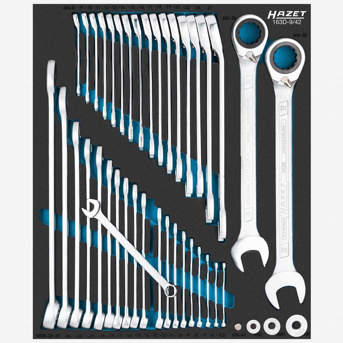 Hazet 163D-942 Metric Combination Wrench Set in Foam Tray 42 Pieces