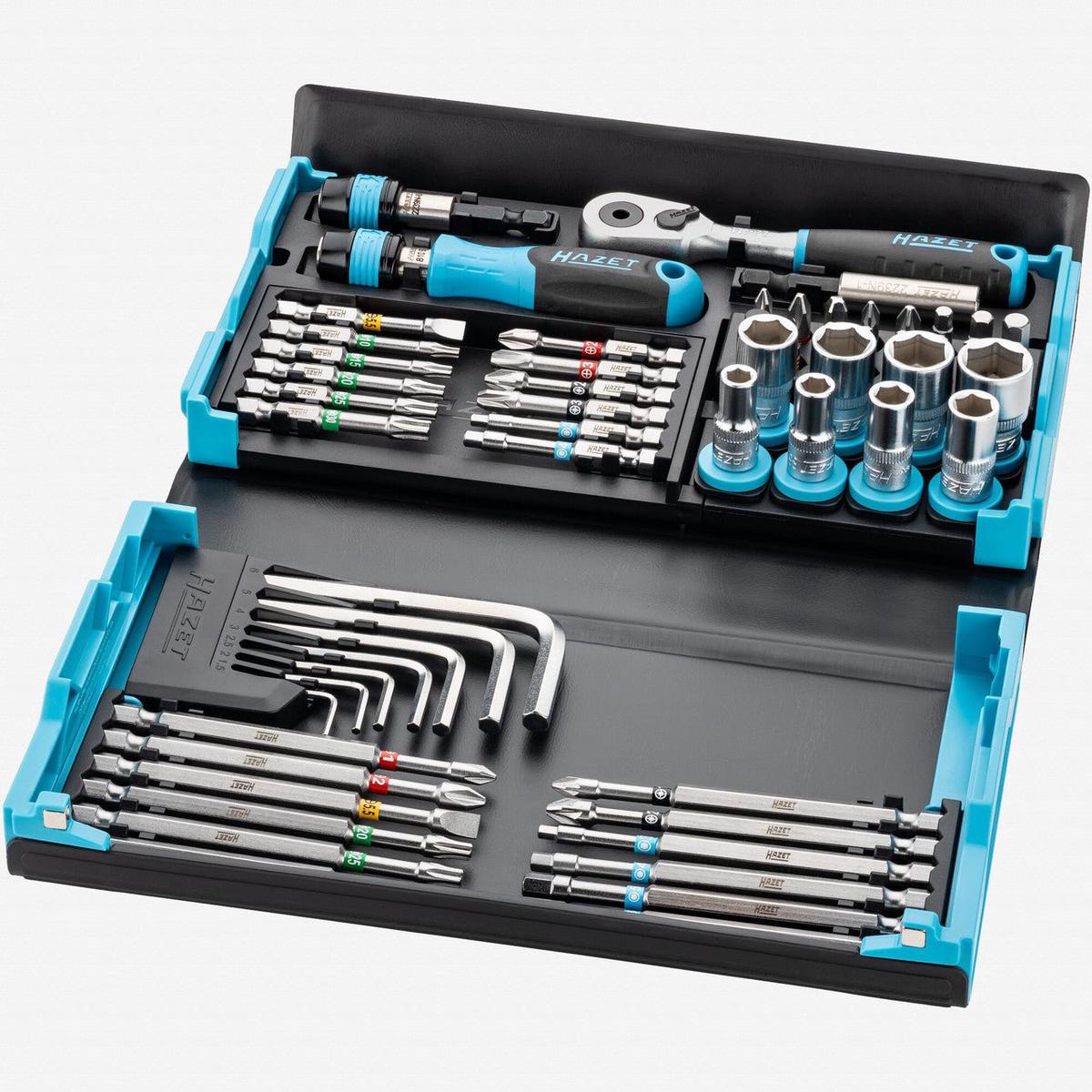 Hazet 2200SC-32 SmartCase BitSocket Set with Ratchet 14 Drive 59 Pieces