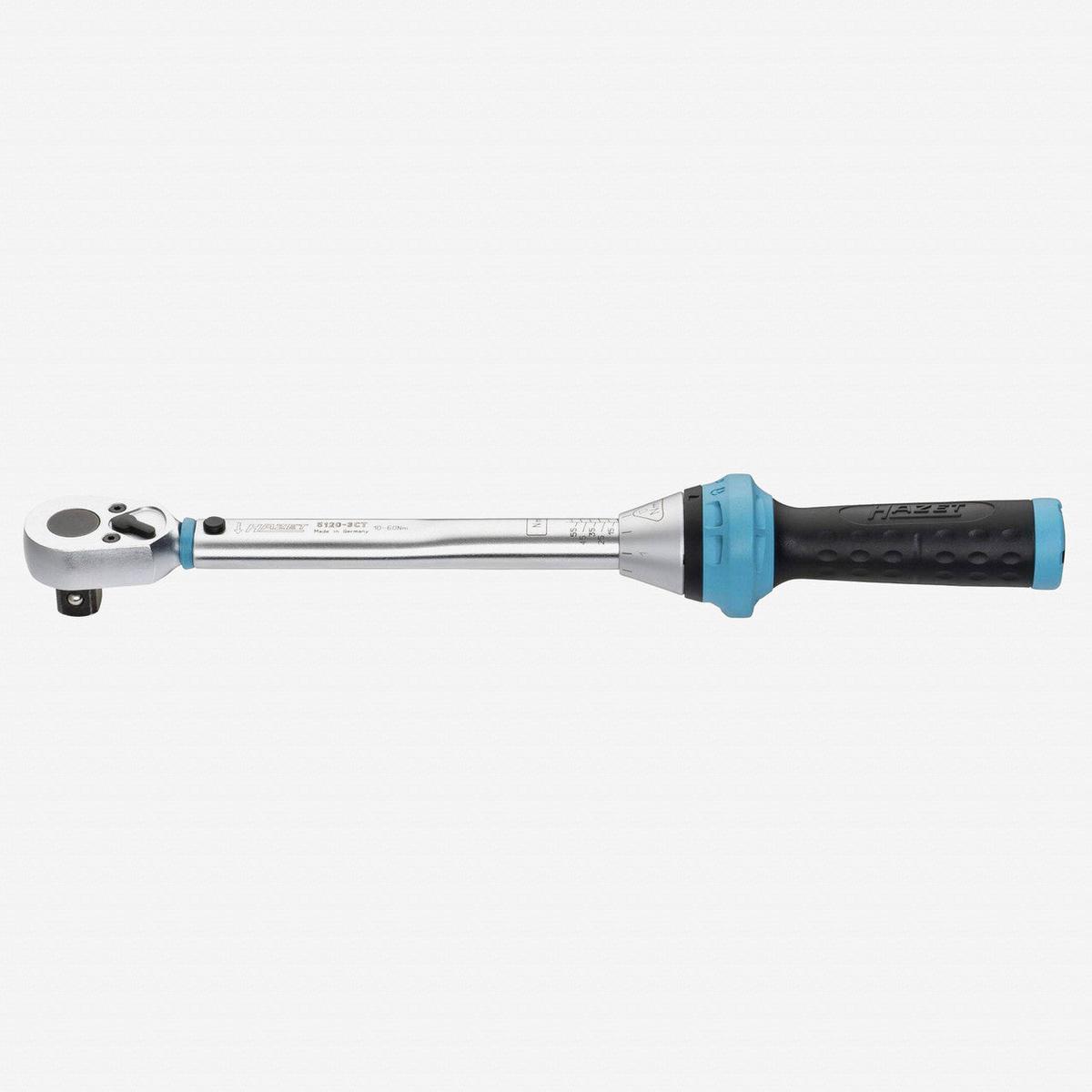 Hazet 5120-3CT Torque Wrench with Reversible 12 Ratchet 10-60 Nm