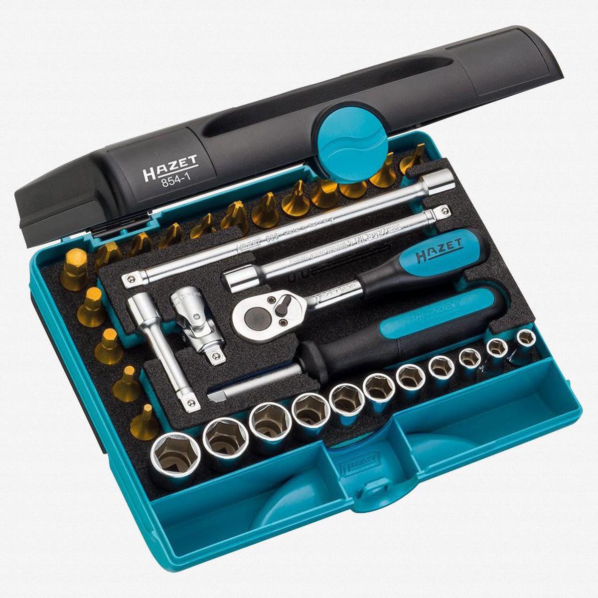 Hazet 854-1 14 33 Pc Socket and Bit Titanium-Nitride Set