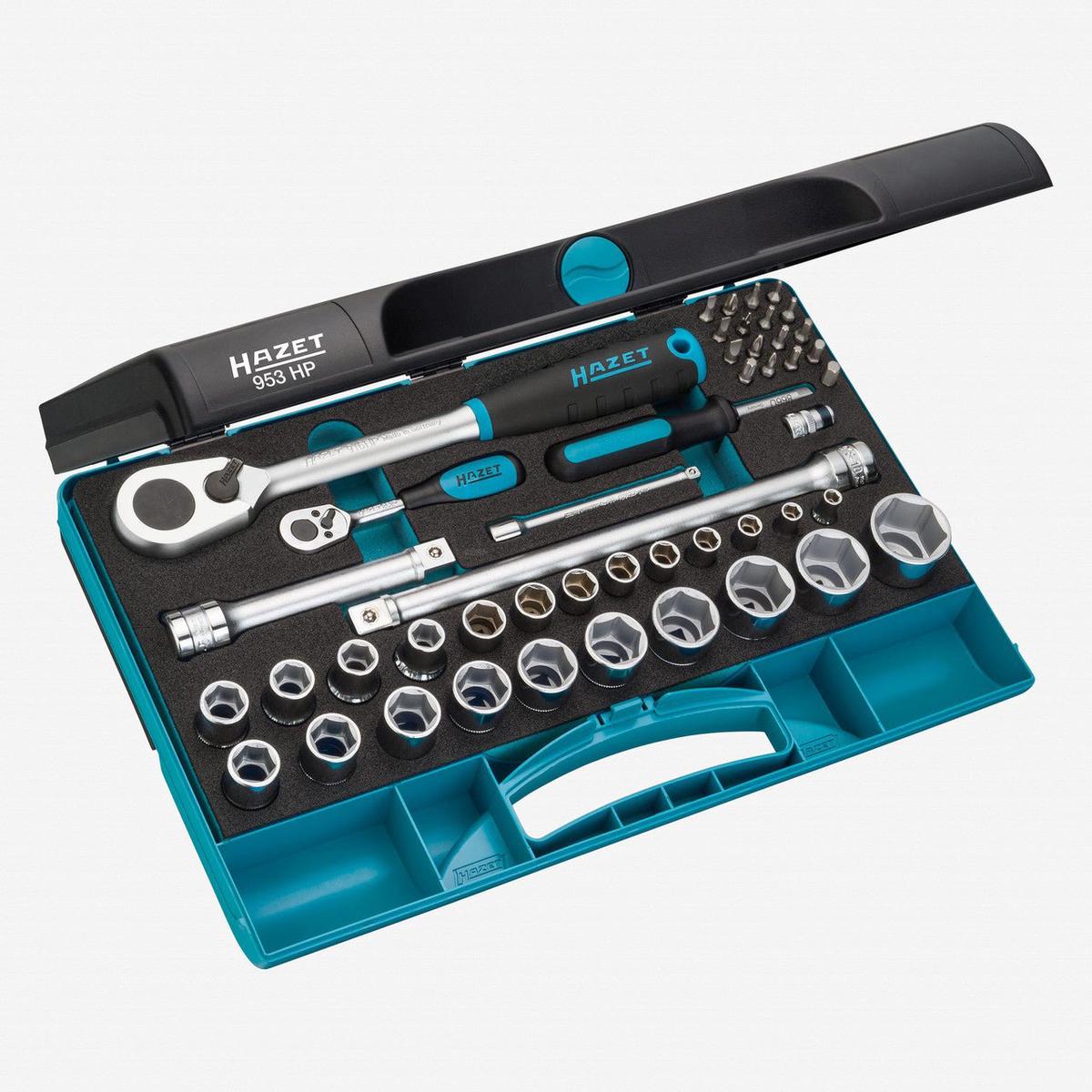 Hazet 953HP 14 and 12 Drive Socket Set 47 Pieces