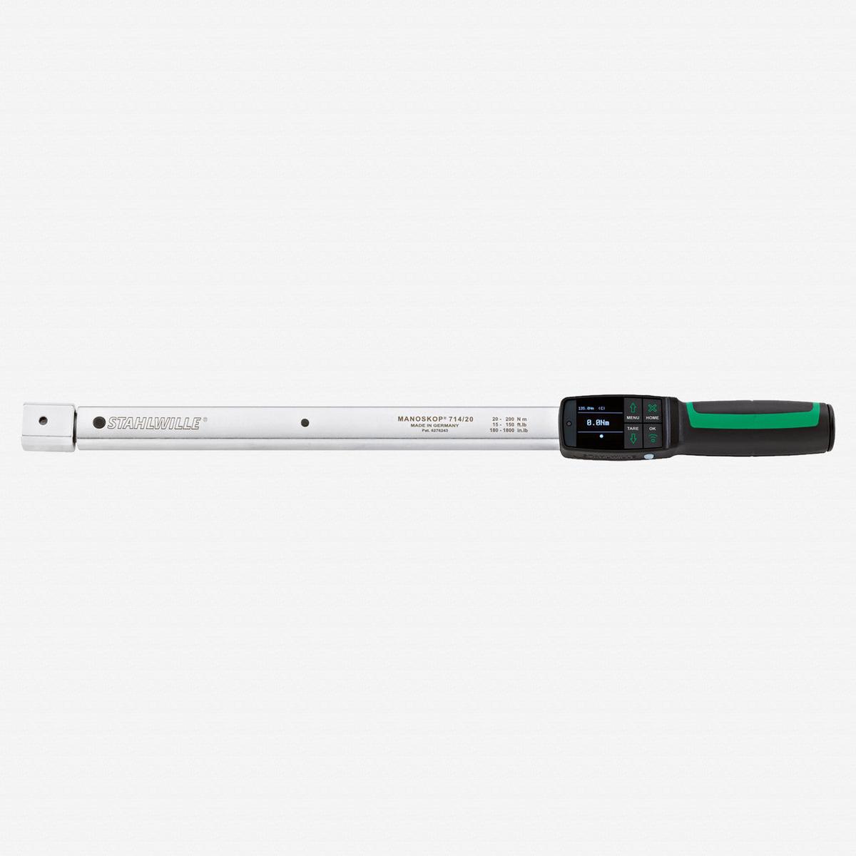 Stahlwille 714 MANOSKOP Electromechanical Angle-controlled Torque Wrench 20-200 Nm for 14×18 mm fittings