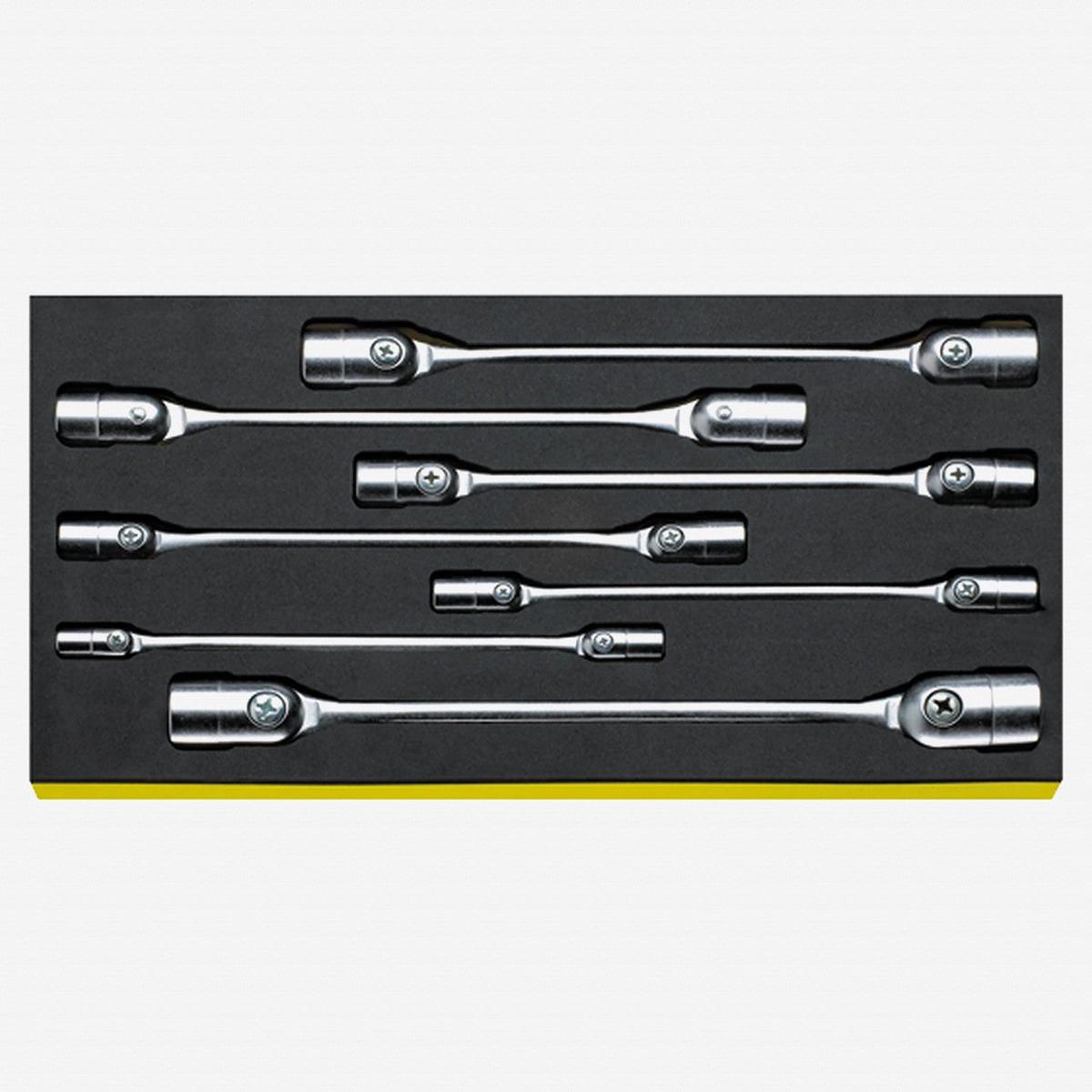Stahlwille TCS 297 8×9-20×22 mm Flexi-joint Wrench Set in TCS Inlay 7 Pieces