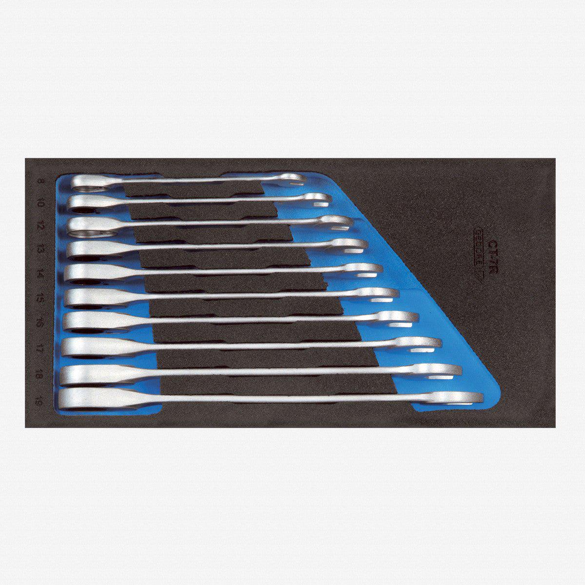 Gedore 1500 CT1-7 R Metric Combination Ratcheting Wrench Set in 13 CT Module 10 Pieces