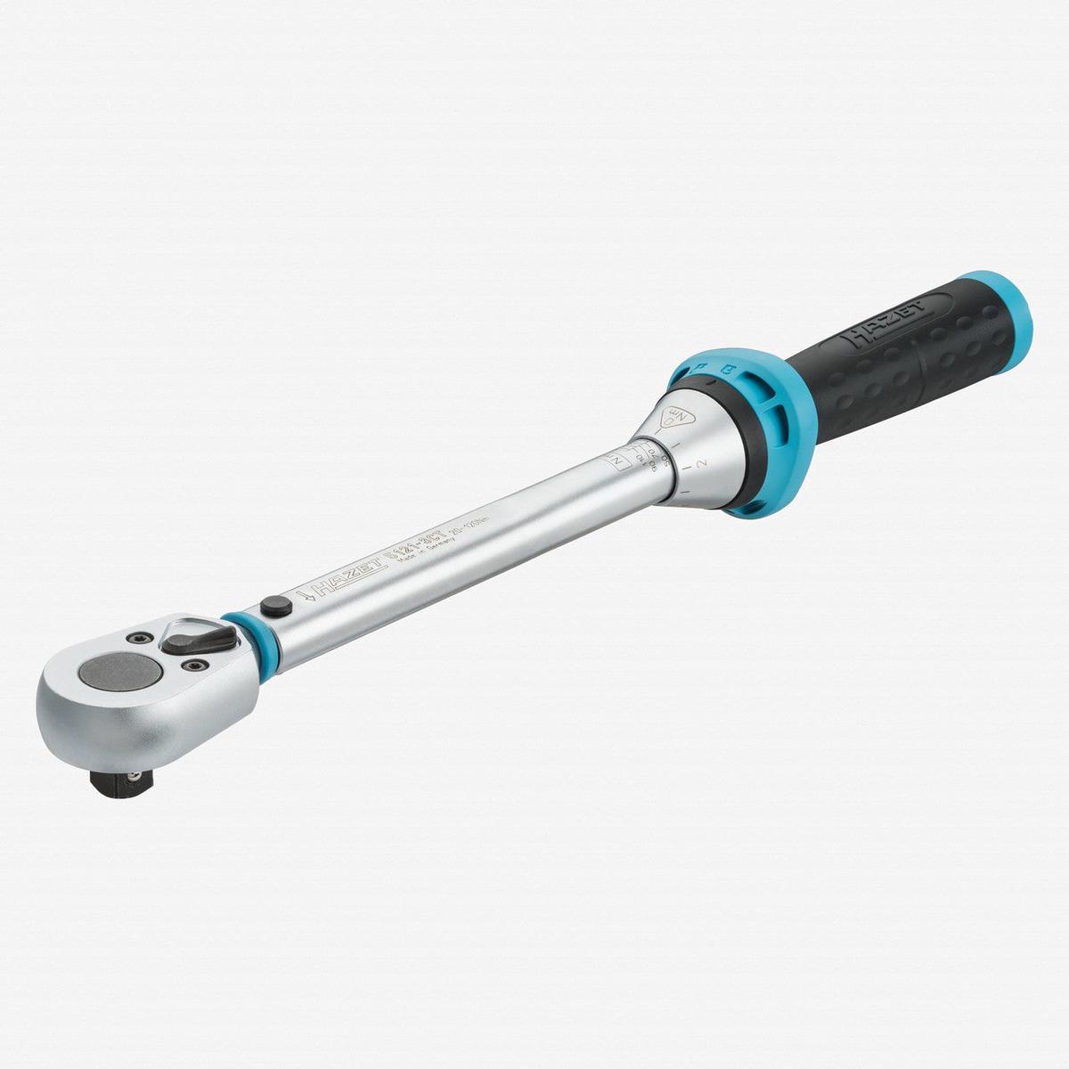 Hazet 5121-3CT Torque Wrench with Reversible Ratchet 12 Drive 20-120 Nm