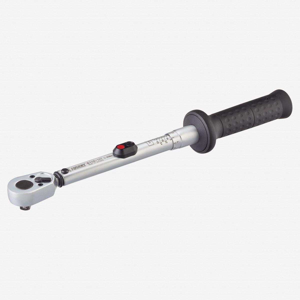 Hazet 6110-1CTCAL Torque wrench DAkkS-certified 38 Drive 5-60 Nm with HiPer Reversible Ratchet