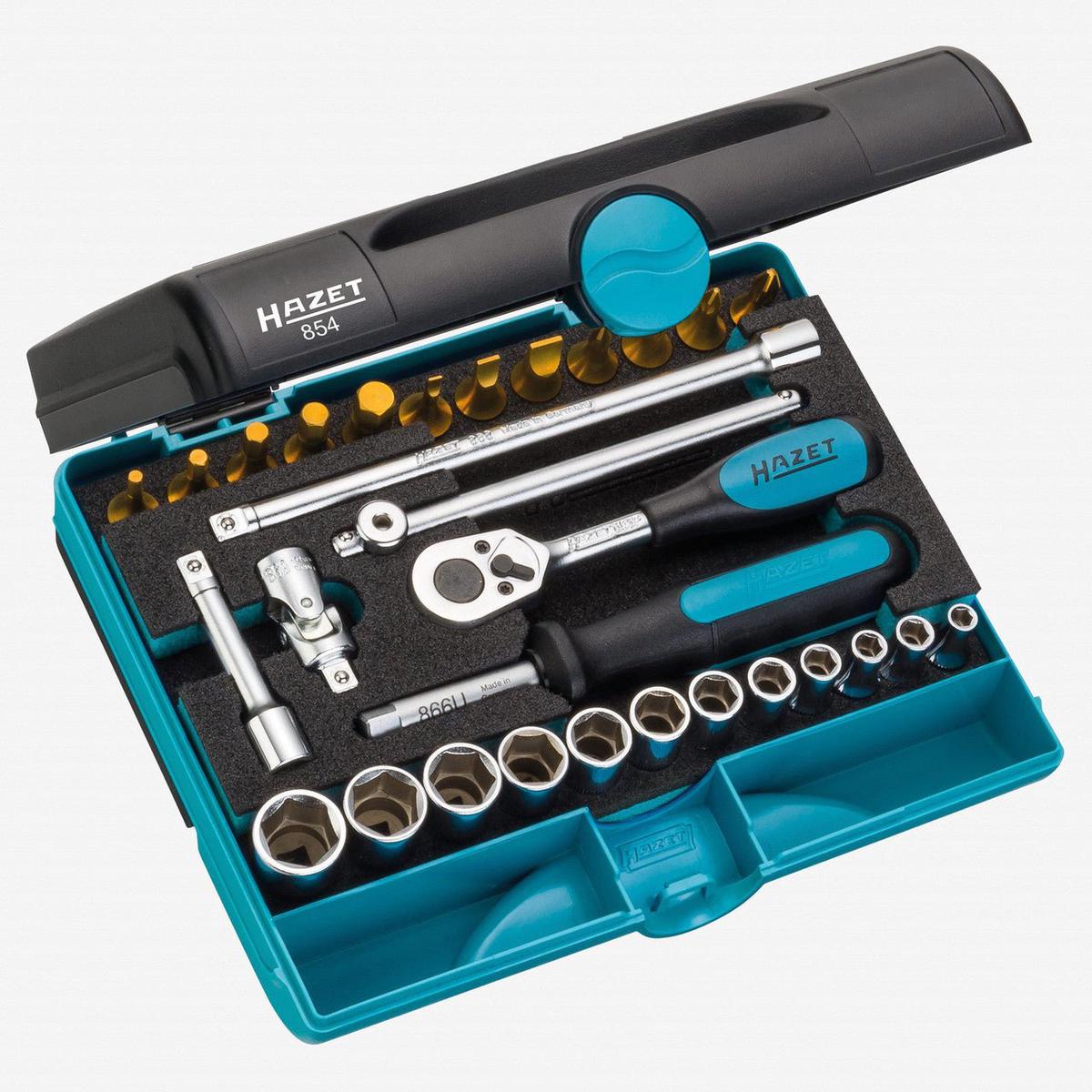 Hazet 854 14 30 Pc Socket and Bit Titanium-Nitride Set