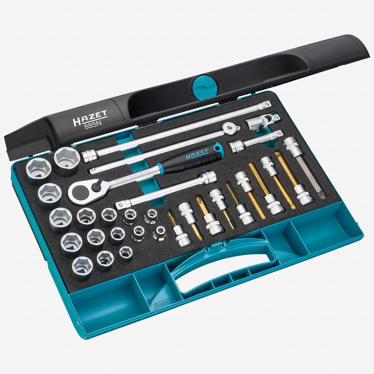Hazet 885N 38 Metric Socket and Bit Socket Set 32 Pieces