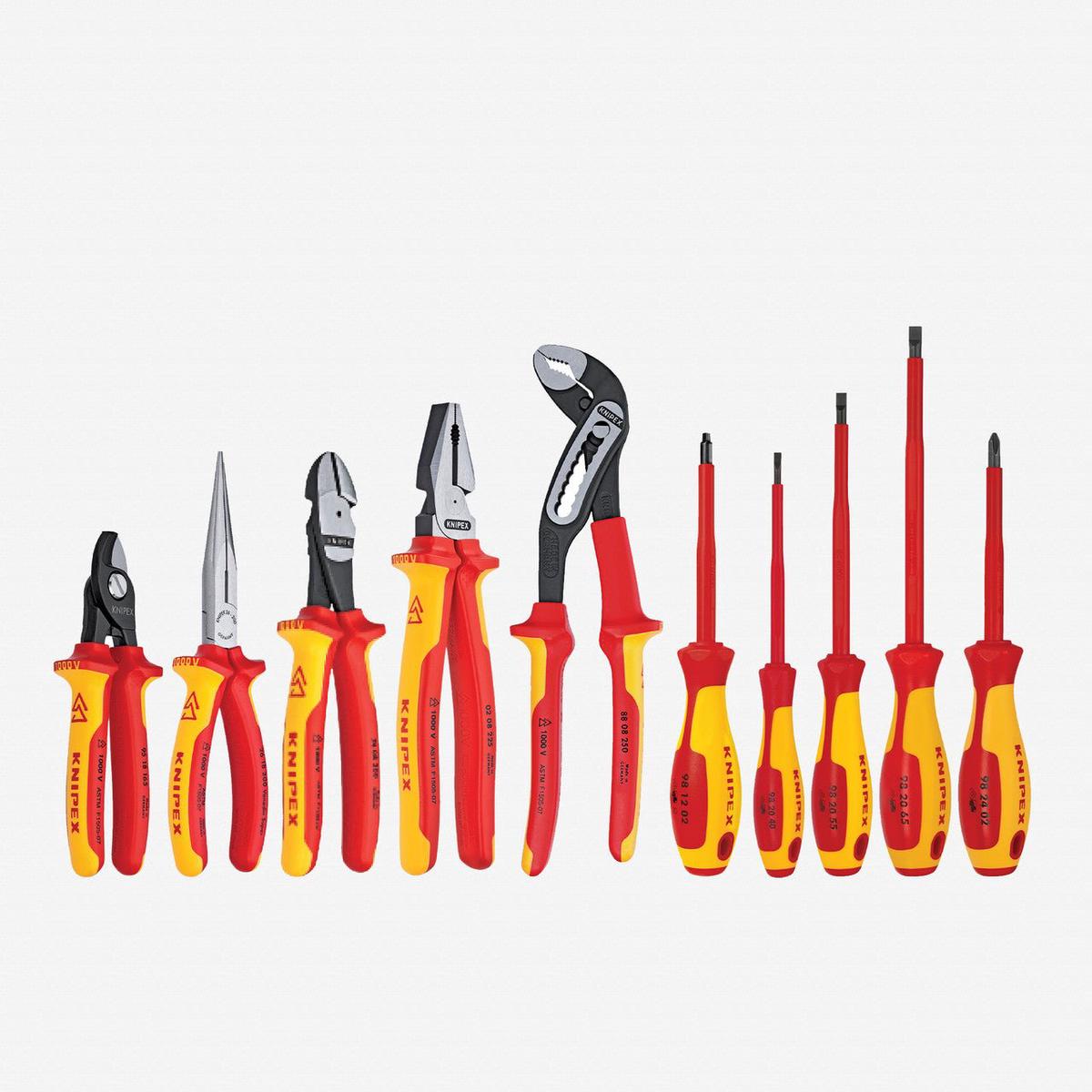Knipex 13 Piece Electricians Set in Tool Roll – Insulated