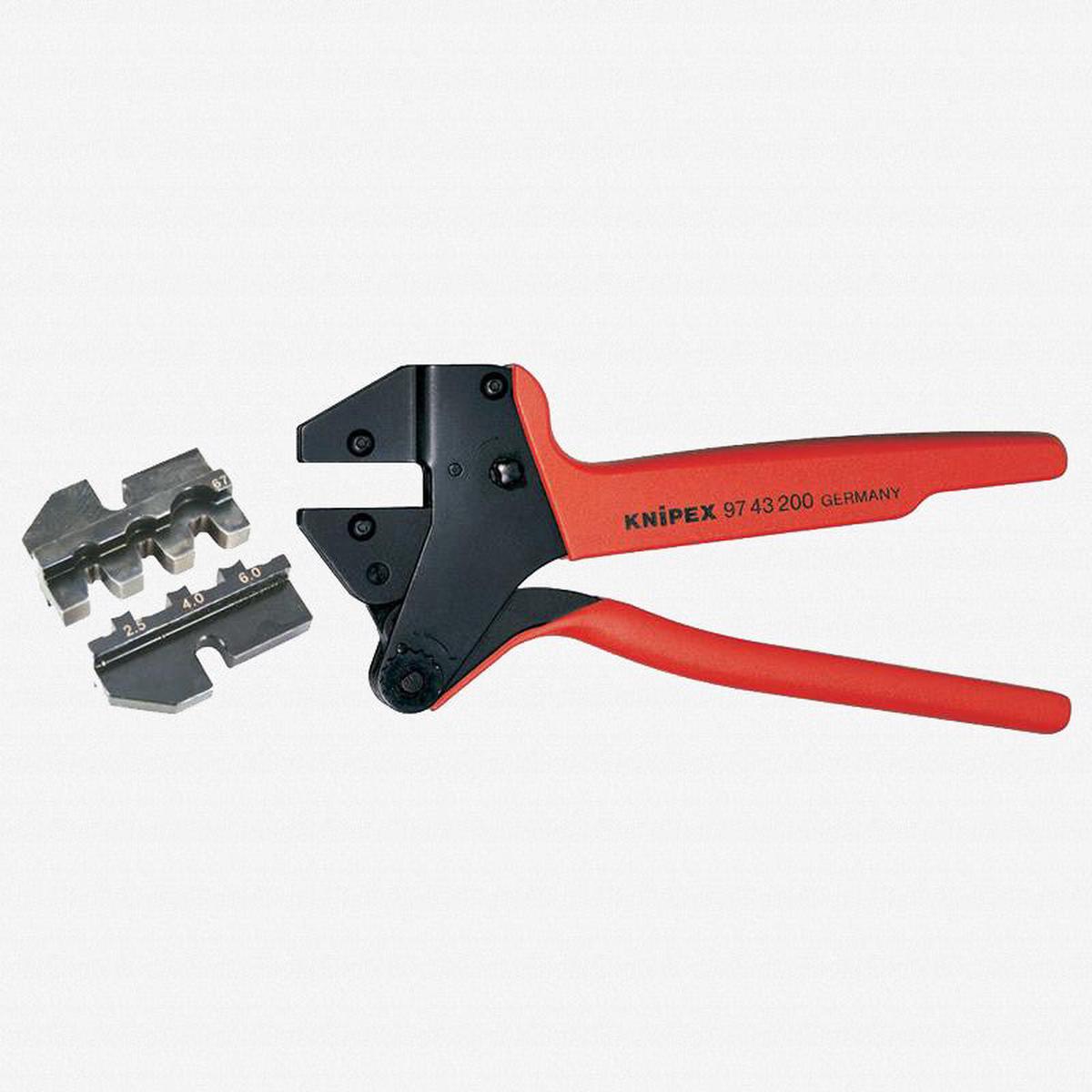 Knipex Crimp System Pliers and Crimping Die – solar connectors Suncon (Hirschmann) AWG 13-10 w Case