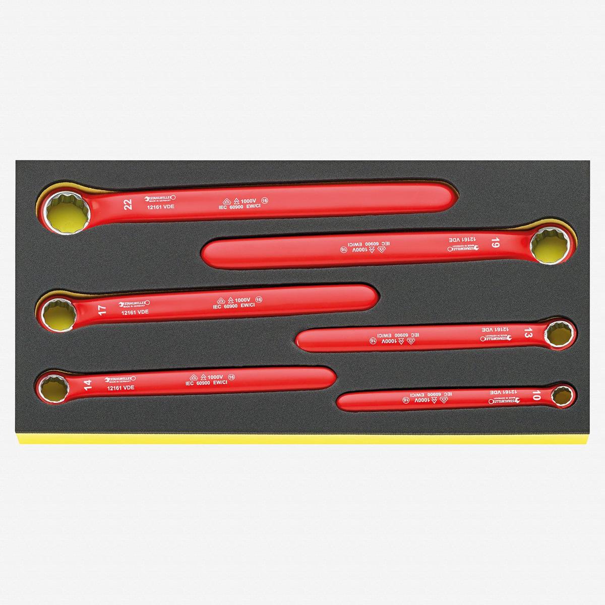 Stahlwille TCS 12161 VDE Insulated Metric Single Open-ended Wrench Set in TCS Inlay 6 Pieces