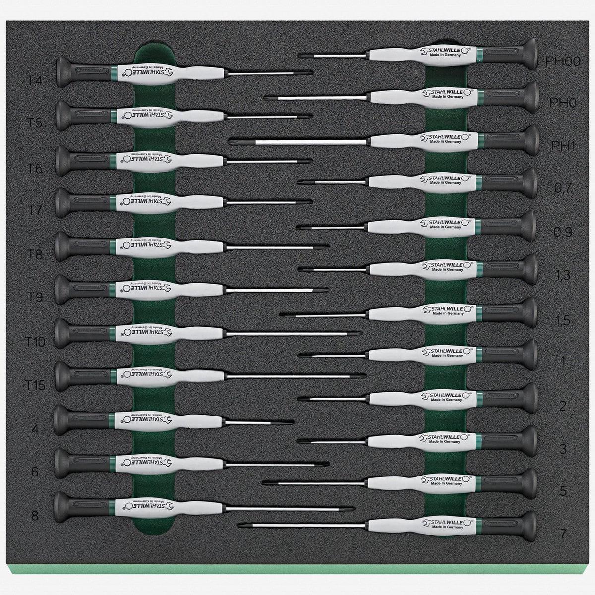 Stahlwille TCS 4751-47548348 SLPHTX Precision Screwdriver Set in TCS Inlay 23 Pieces