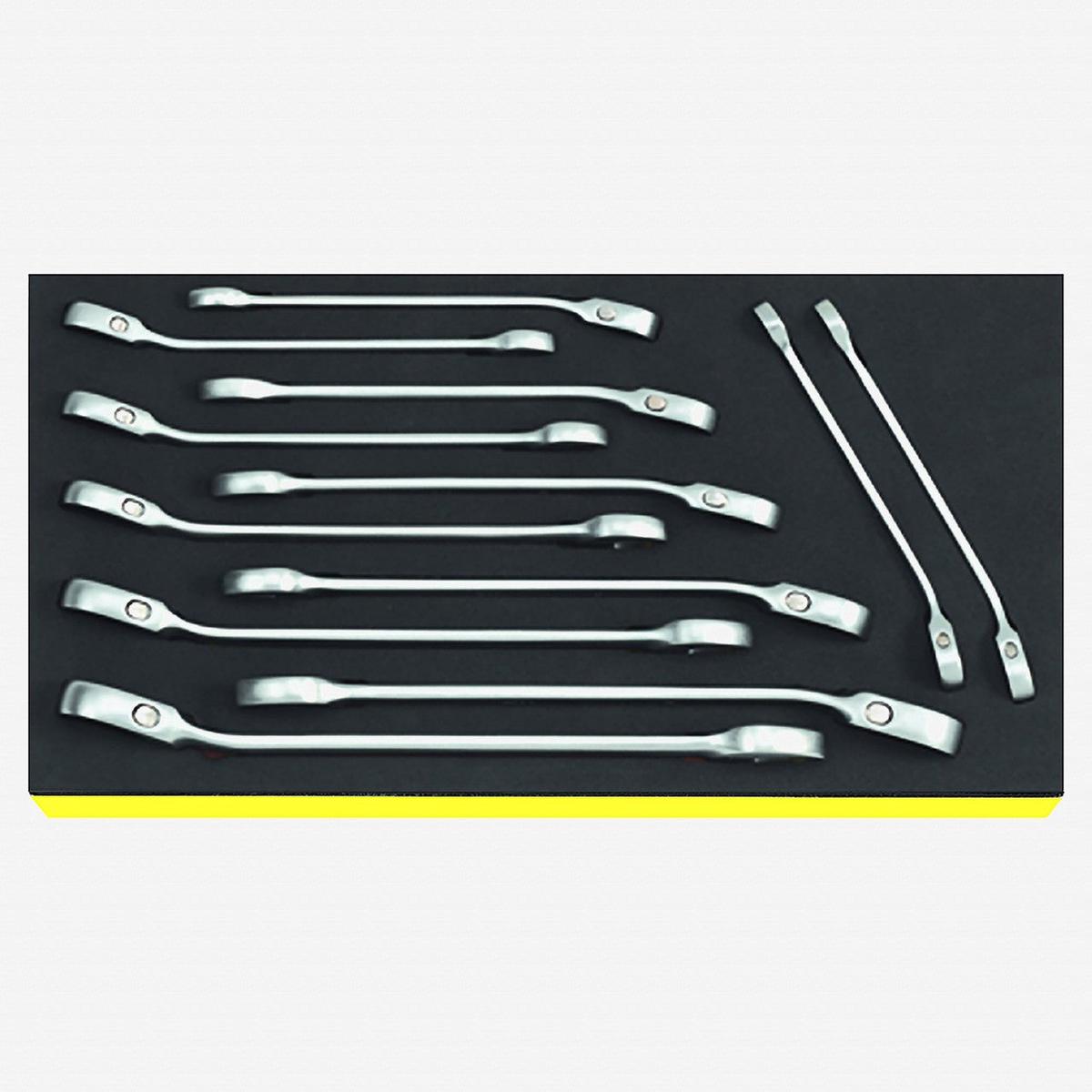 Stahlwille TCS OPEN RATCH 1712 Ratcheting Combination Wrench Set Metric 8-19mm 12 Pieces