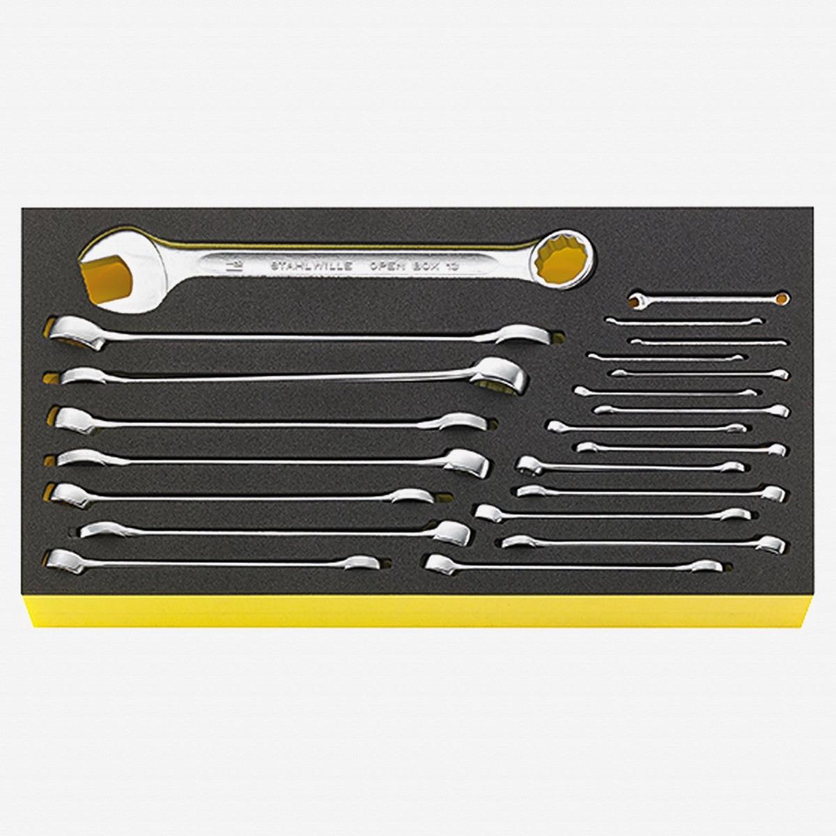 Stahlwille TCS WT OPEN BOX 13a22 SAE Combination Wrench Set 316 - 1 116 22 Pieces