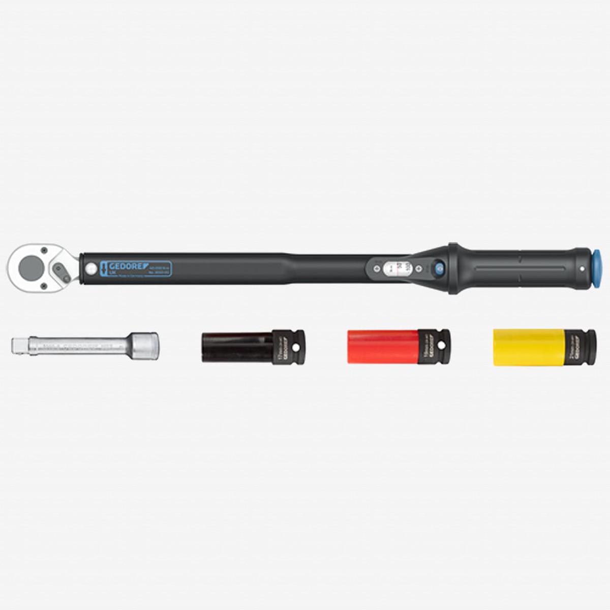 Gedore 3550-UK-LS4 TORCOFLEX UK 12 Drive Torque Wrench Set with Sockets 40 – 200 Nm 5 Pieces