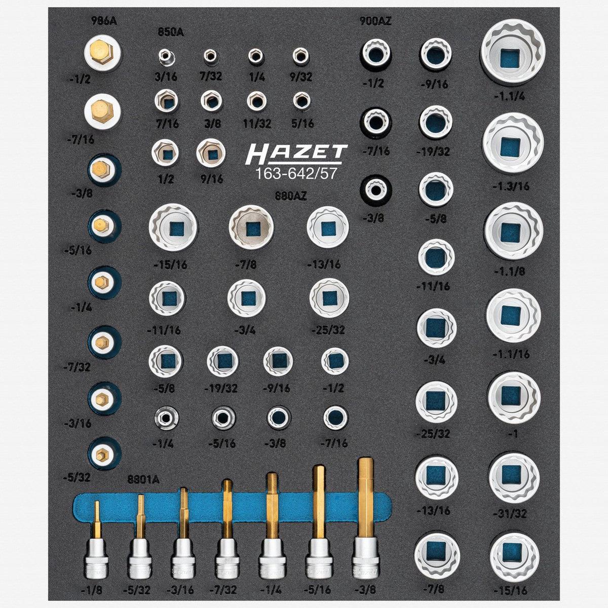 Hazet 163-64257 14 38 and 12 SAE Sockets 316 – 1 14 57 Pieces