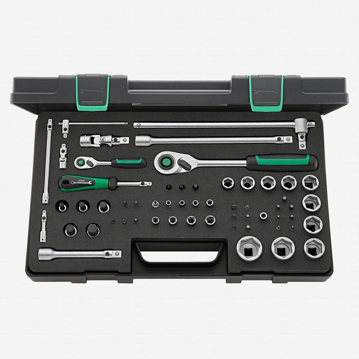 Stahlwille 40524512 QR Socket Set Metric 4 – 30mm 12 Drive 14 Drive 57 Pieces