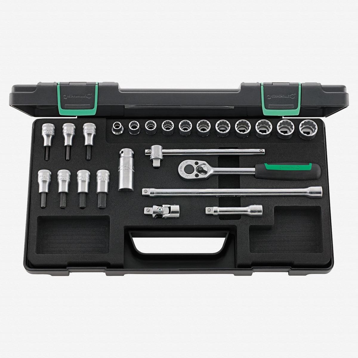 Stahlwille 4549195 Socket Set 38 Drive Metric 8-19mm 12-Point 24 Pieces