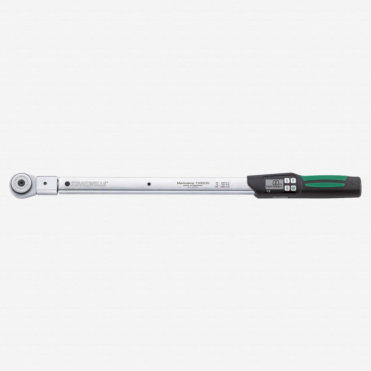 Stahlwille 730DR ServiceSeries MANOSKOP torque wrench size 20 20-200 Nm 14×18 mm