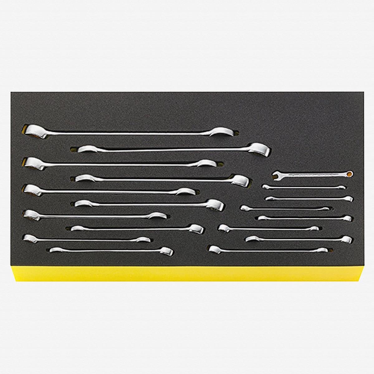 Stahlwille TCS WT 1318 Metric Combination Wrench Set in TCS Inlay 6 - 24 mm 18 Pieces